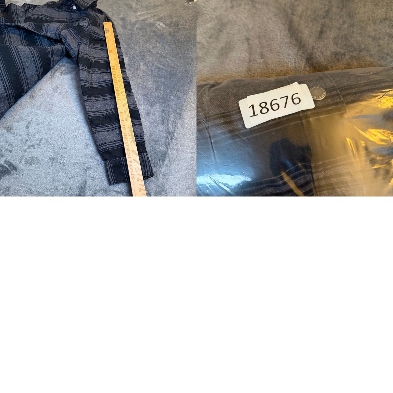 Duluth Trading Company Duluth Trading Co Striped Shirt Jacket Mens Medium Gray Flannel Lined Snap Shirt Jacket Size US M / EU 48-50 / 2 - 8 Thumbnail