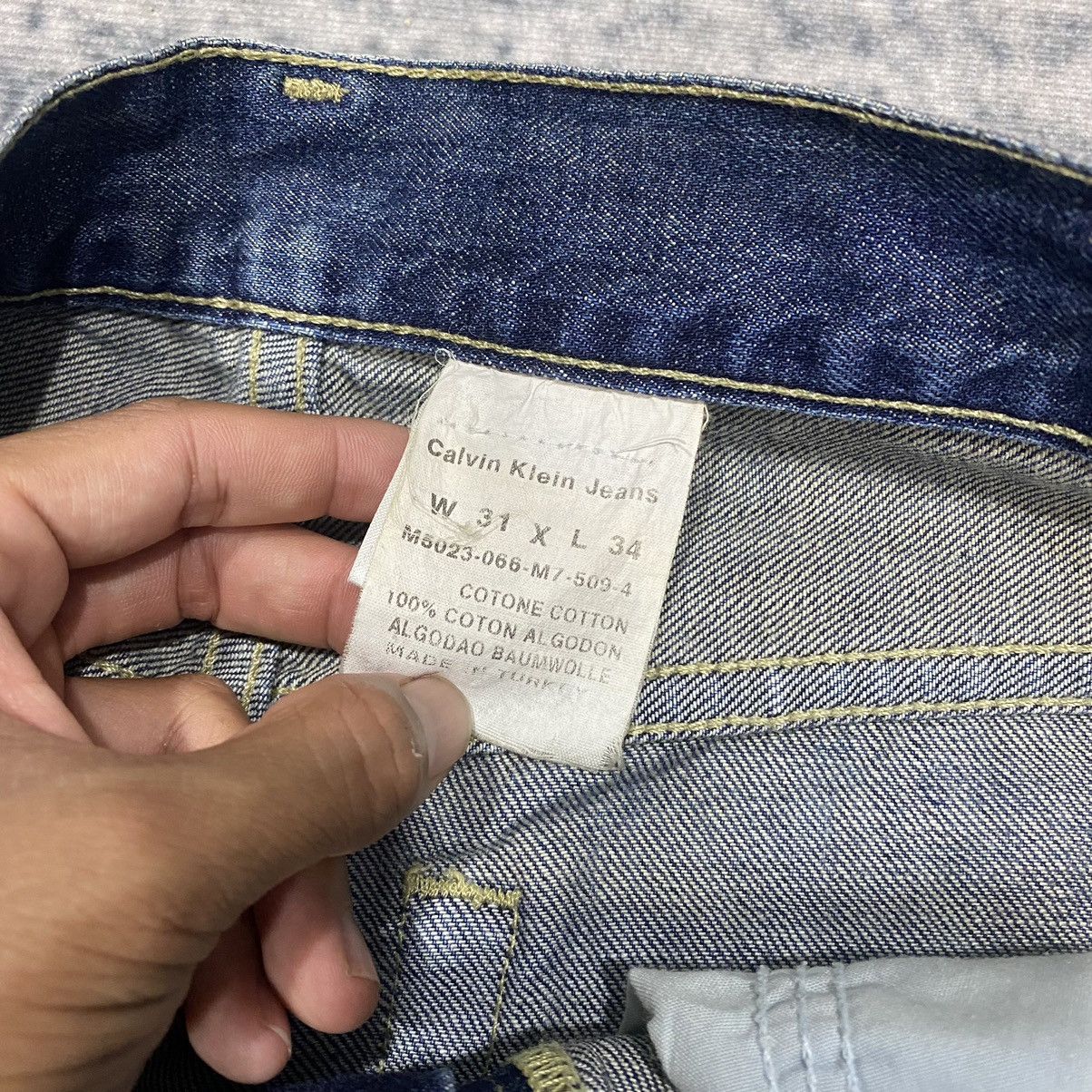 Calvin Klein Sick☠️ CK Vintage Wash Jeans Denim Punk Grunge 90s Size US 32 / EU 48 - 10 Thumbnail