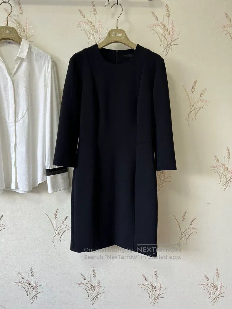 The Row The Row size 4 Deep blue elegant long-sleeve dress Size S / US 4 / IT 40 - 2 Thumbnail