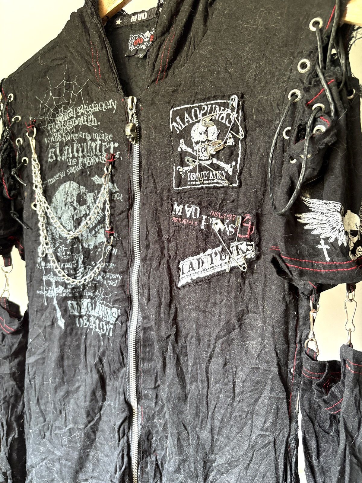 Japanese Brand Mad Punks Anarchic Gothic Punk Zip Up Size M / US 6-8 / IT 42-44 - 10 Thumbnail