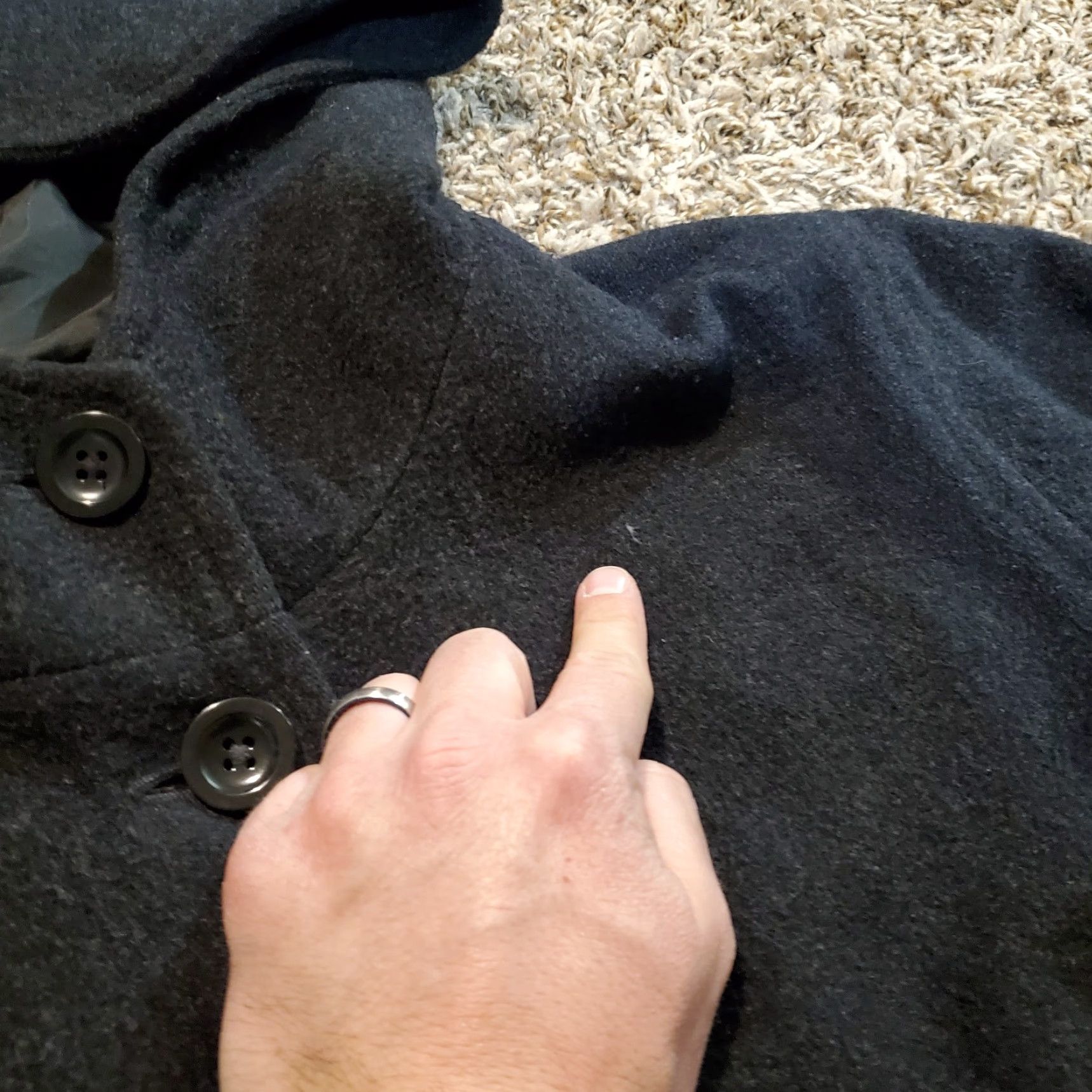 Eddie Bauer VINTAGE Eddie Bauer Wool Cashmere Trench Coat Womens Medium Black Long Hooded Lined Size M / US 6-8 / IT 42-44 - 6 Thumbnail