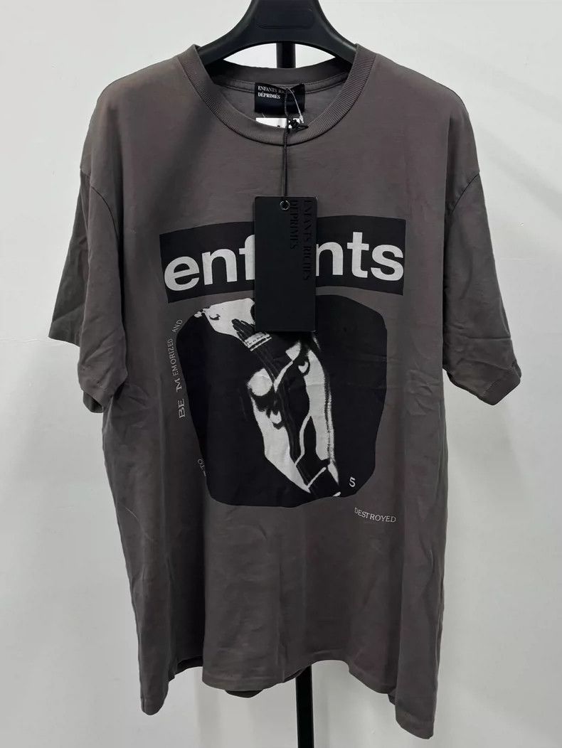Enfants Riches Deprimes 23 FW taupe printed short sleeve T-