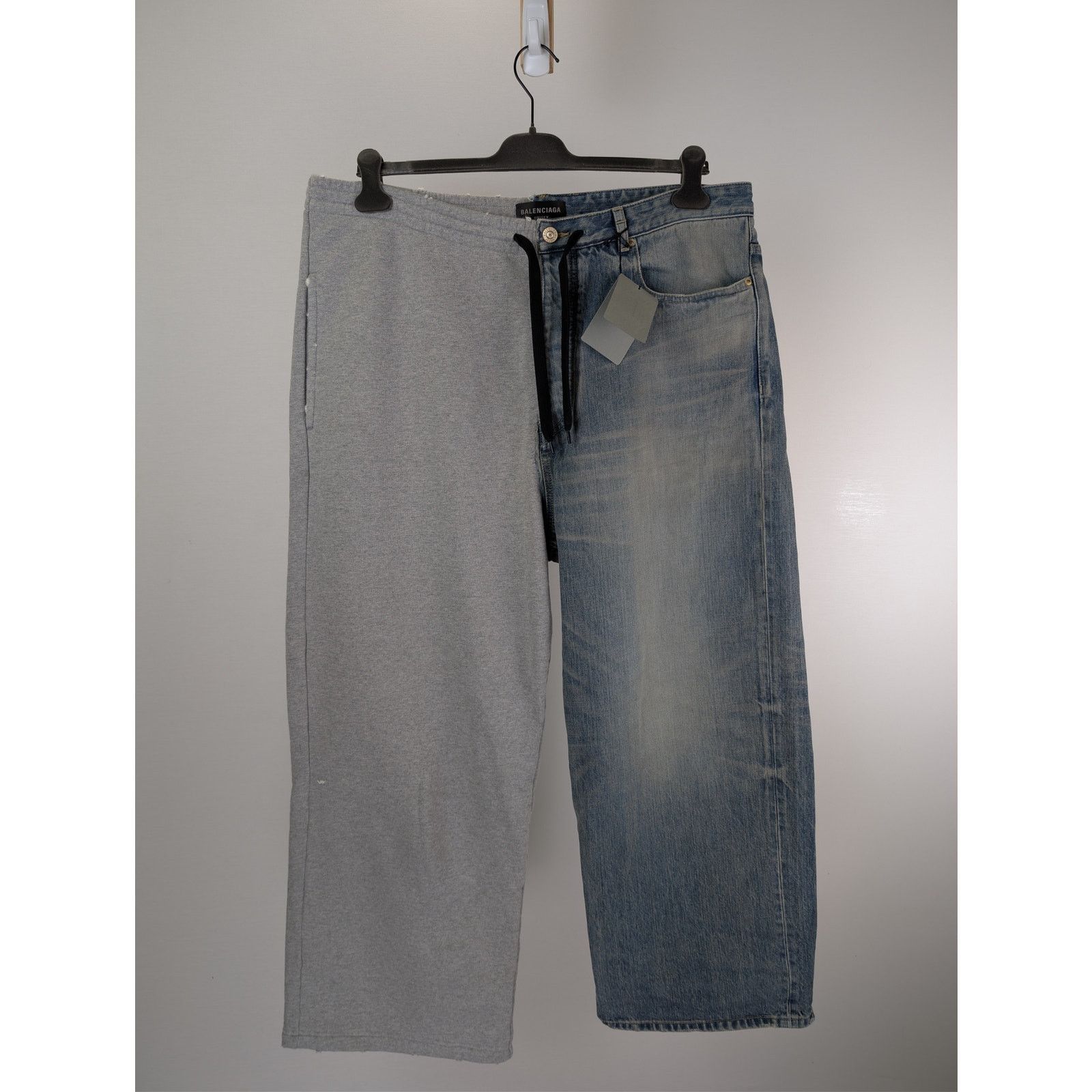 Balenciaga o1rshd1 Organic Denim Hybrid Baggy Pants Jean Outback Blue Size US 32 / EU 48 - 9 Thumbnail