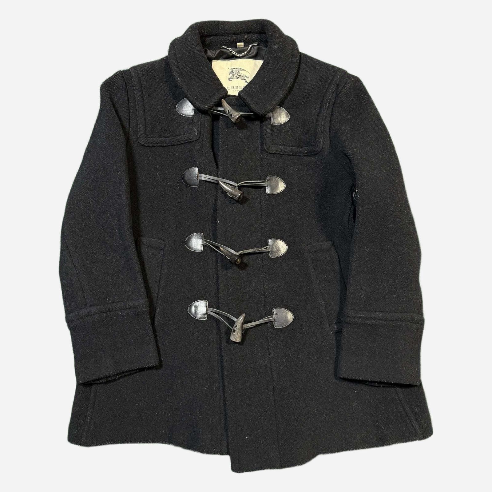 Burberry Burberry London Womens Black Wool Duffle Coat 12 S Used Size US S / EU 44-46 / 1 - 1 Thumbnail