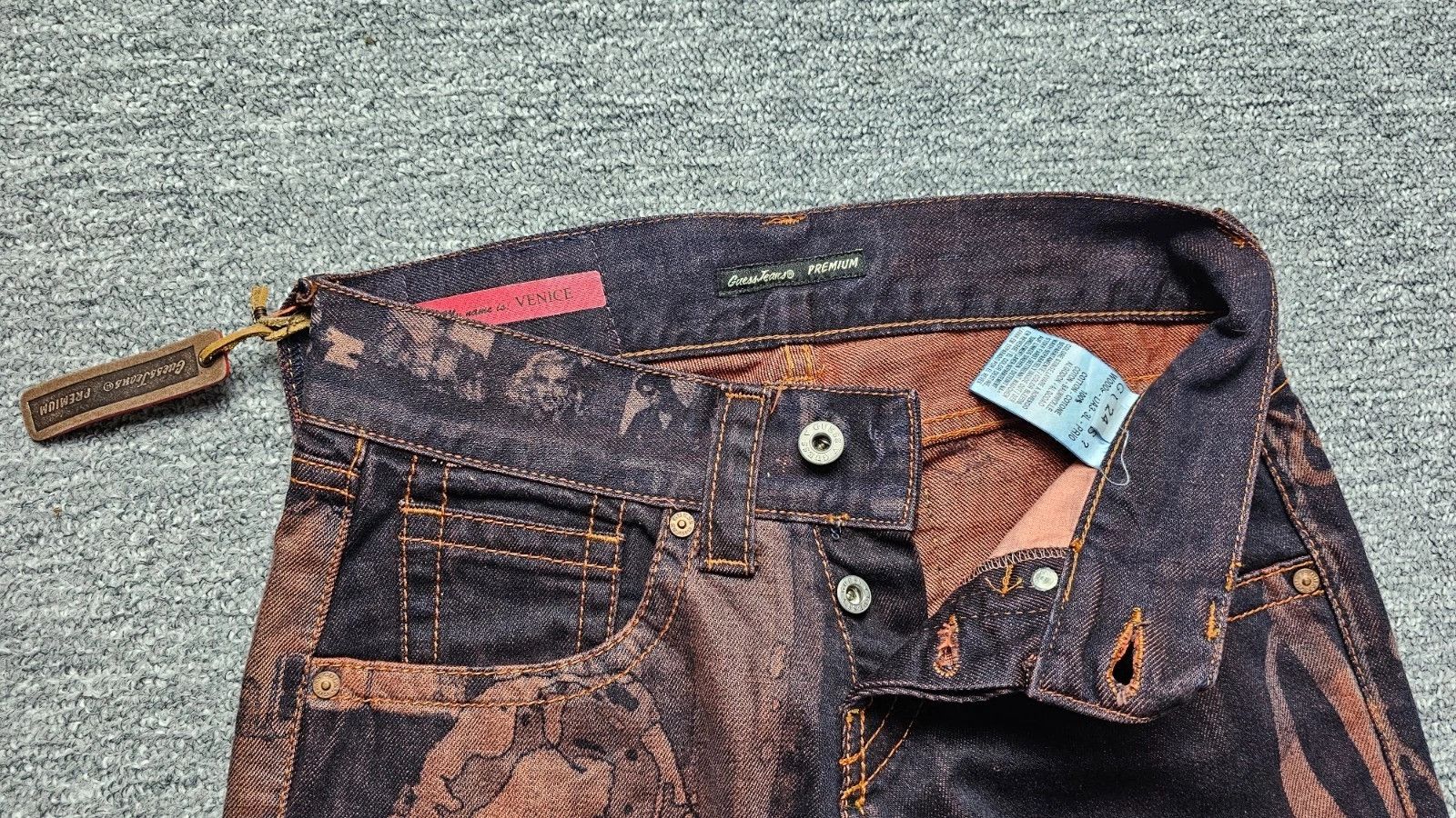 Guess Guess Jeans Marilyn Monroe Pants Venice Diva Graphic Blue 24 Size 24" / US 00 / IT 34 - 10 Thumbnail