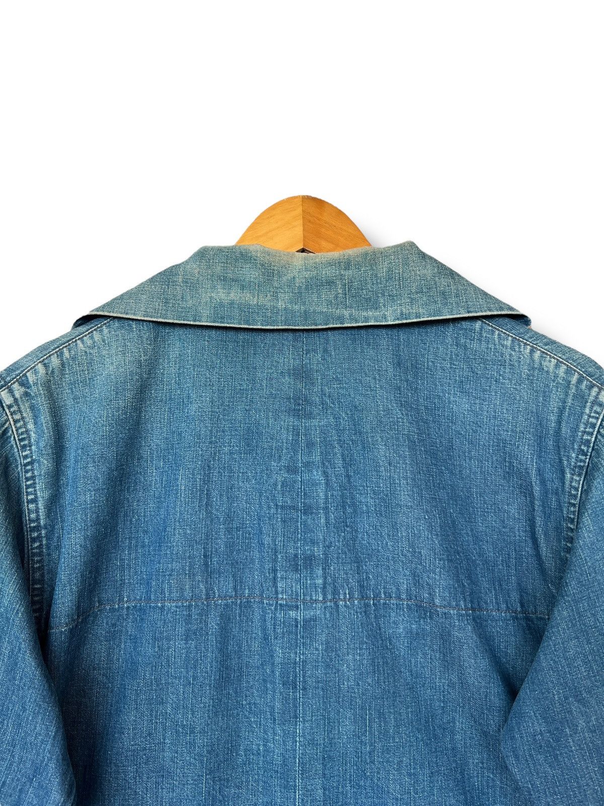 Vintage Hr Market Distressed Sunfaded Chore Denim Jacket