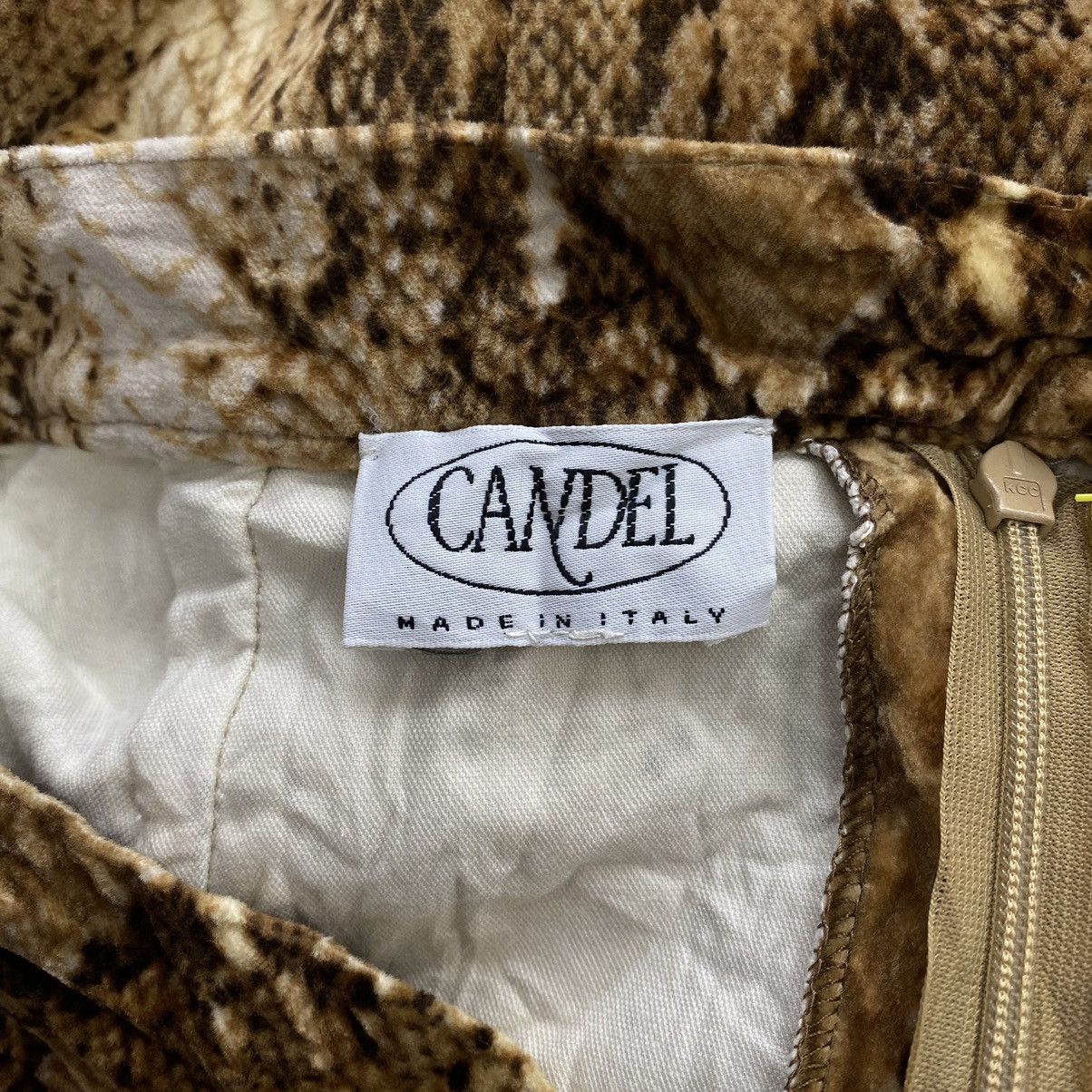 Other CANDEL CANDELA Italian Brand Snakeskin Print Midi Skirt Size 28" / US 6 / IT 42 - 3 Thumbnail