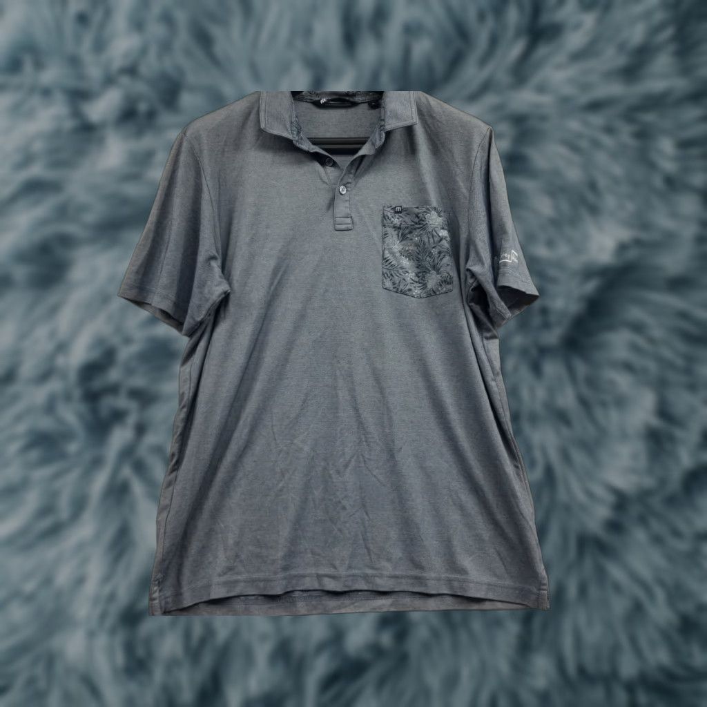 TravisMathew Travis Matthew Polo Shirt Mens XL Blue Solid Golf Short Sleeve Pima Logo Polo Men Golf Size US XL / EU 56 / 4 - 1 Thumbnail