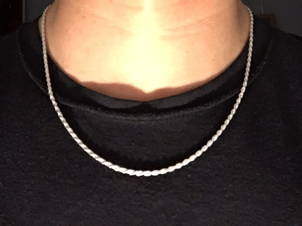Other Solid Silver Chain Rope Chain 20in 2mm 925 Italy Size ONE SIZE - 1 Thumbnail