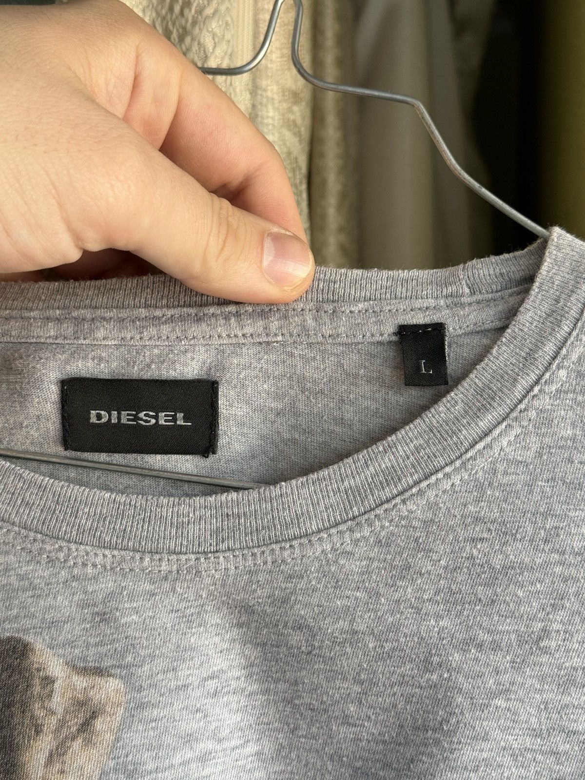 Diesel Vintage Diesel Bones Logo T-Shirt Y2k Hysteric Glamor Style Size US L / EU 52-54 / 3 - 7 Thumbnail