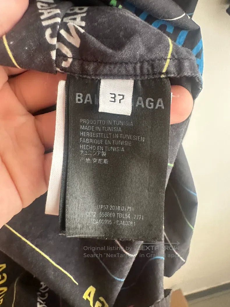 Balenciaga Balenciaga size 37 Bullet screen short-sleeve shirt Size US XS / EU 42 / 0 - 5 Thumbnail