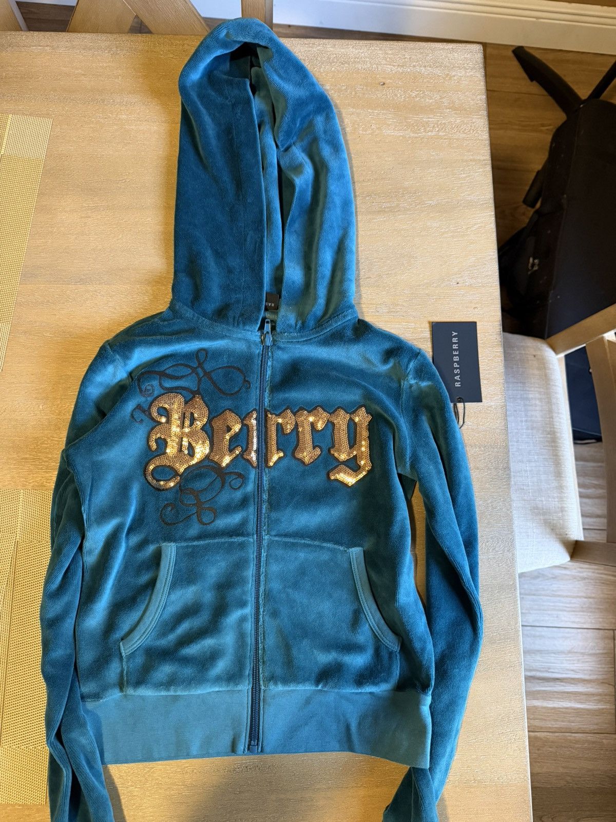 The GV Gallery Paris Hilton Velour Hoodie Size XS / US 0-2 / IT 36-38 - 3 Thumbnail