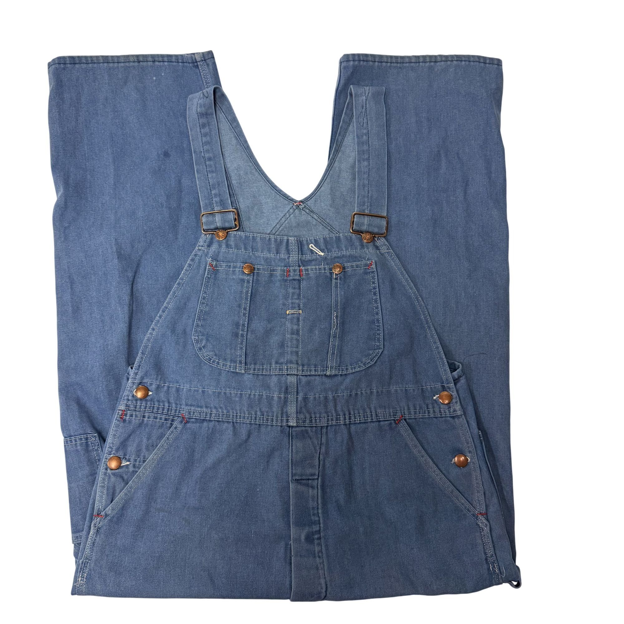 Big Mac Vtg Big Mac Blue Jean Square Bak BIB Overalls Size US 38 / EU 54 - 3 Thumbnail