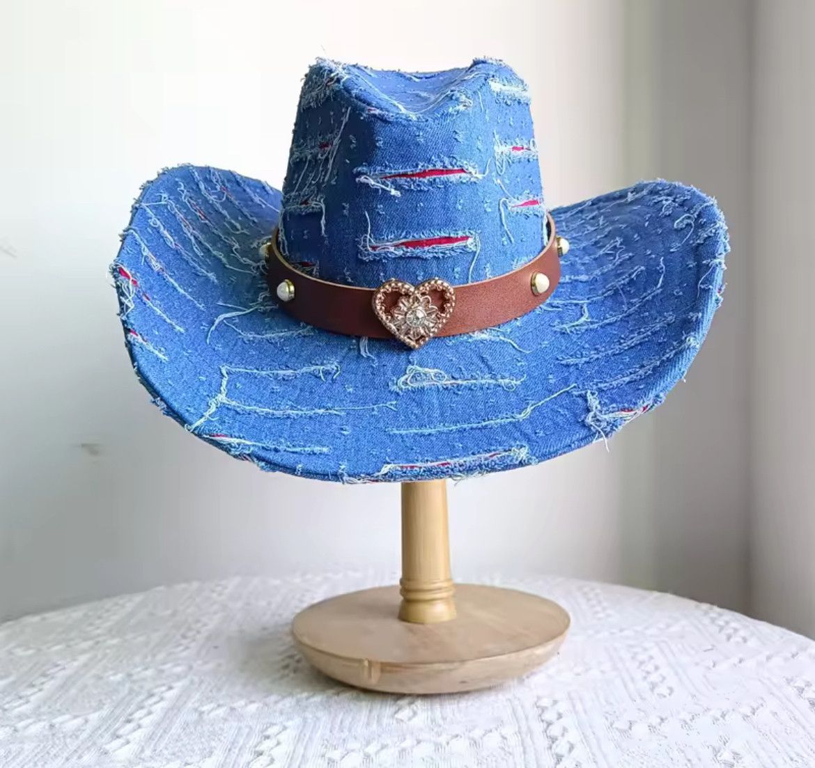 Other heart shape decoration western tassel cowboy hat Size ONE SIZE - 1 Thumbnail