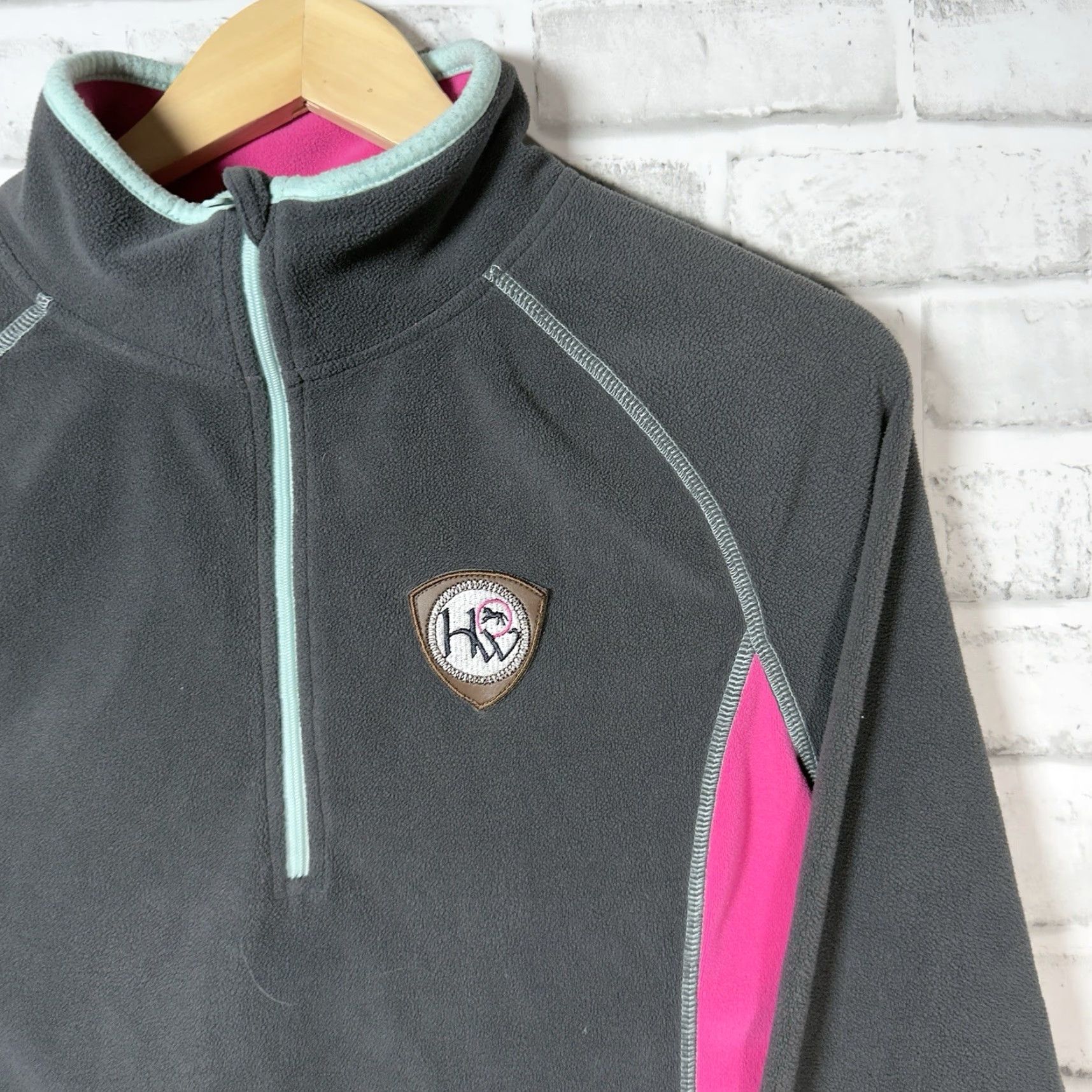 Vintage VINTAGE Horseware Gray 100% Polyester Half Zip-Up Horse Riding Jacket Womens Size 10 Size L / US 10 / IT 46 - 2 Thumbnail