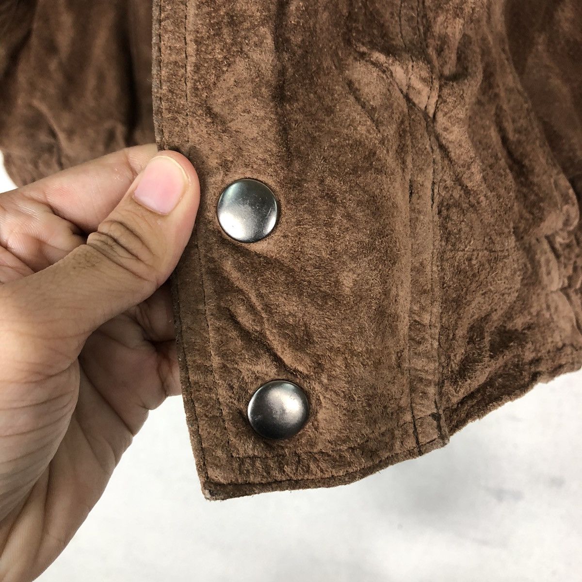 Issey Miyake 🔥Vintage Genuine Leather Jacket Biker Wilsons Leather Size US L / EU 52-54 / 3 - 16 Thumbnail