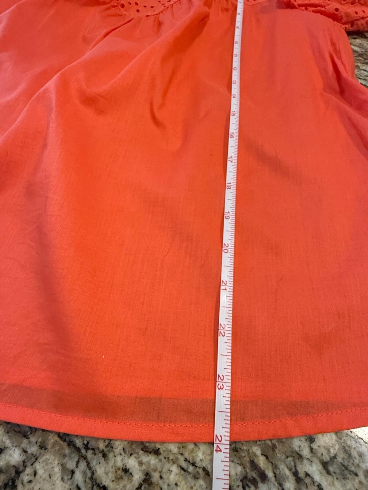 Other a new day reddish orange islet lace ruffled sleeve top SZ SM Size S / US 4 / IT 40 - 7 Thumbnail