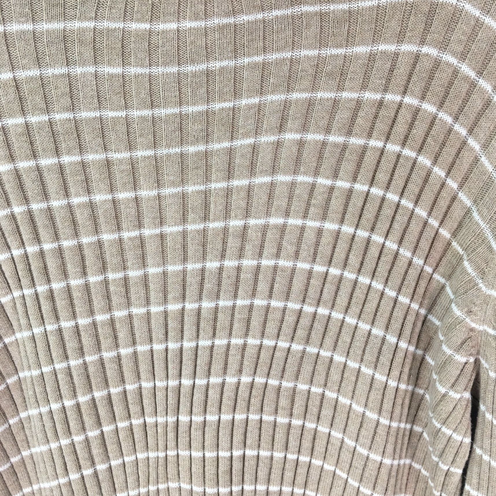 Croft & Barrow Croft & Barrow Womens Pullover Sweater Striped Brown Knit Turtle Neck Long Sleeve Size L Size L / US 10 / IT 46 - 4 Thumbnail