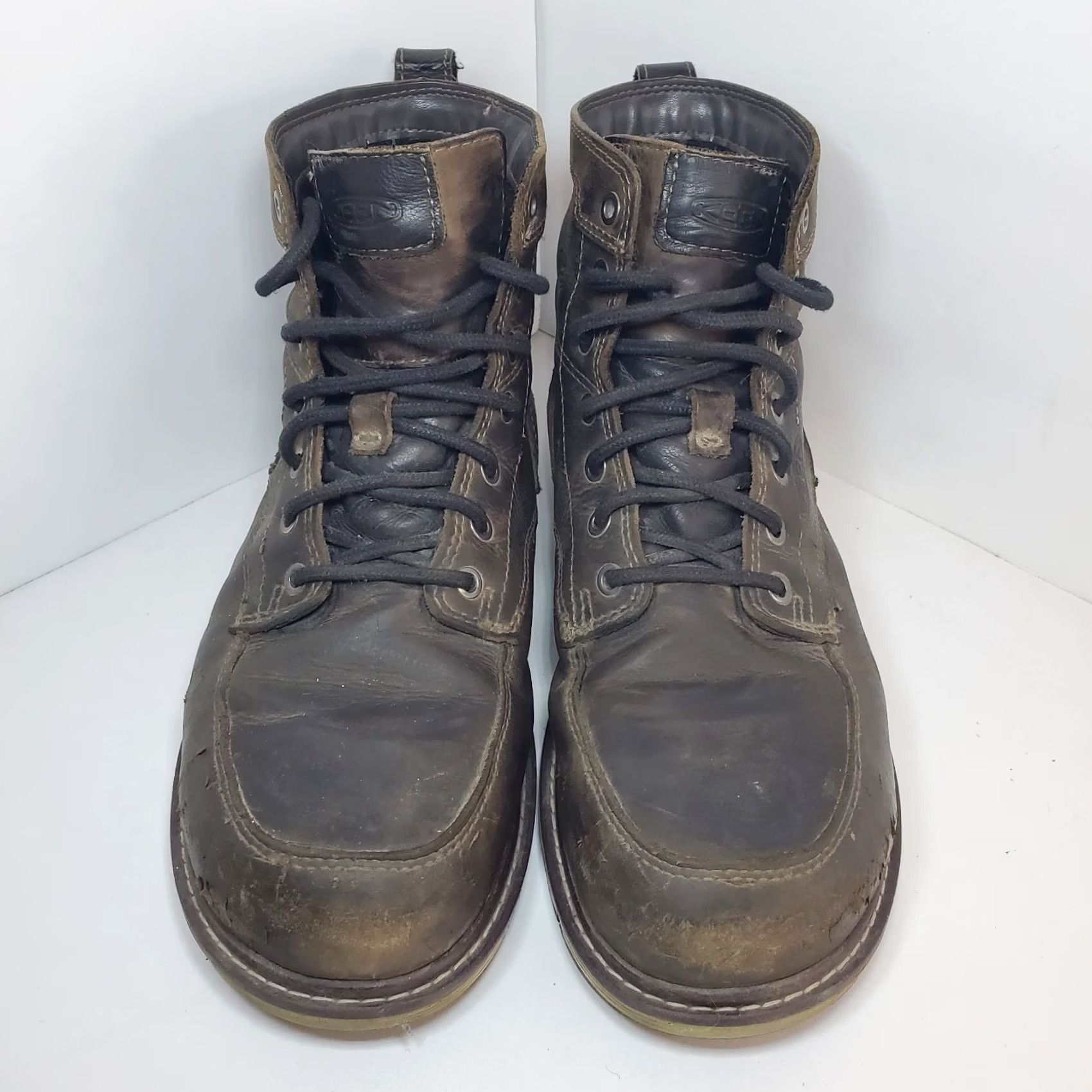 KEEN KEEN Mens San Jose 6" WP Work Boots ALUMINUM TOE Brown Lace Up Leather Rubber Waterproof Size US8.5 Size US 9 / EU 42 - 3 Thumbnail