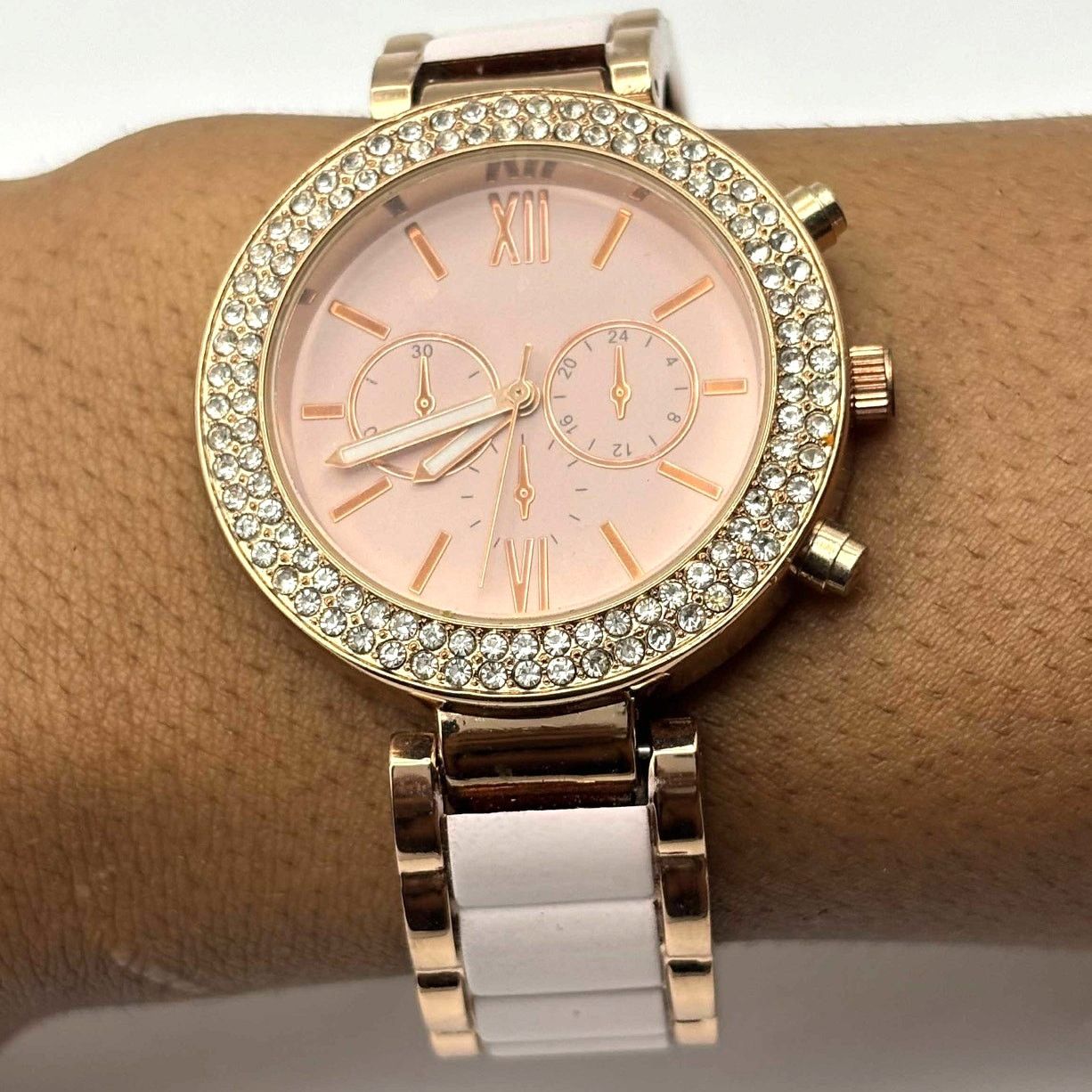 Other Rose Gold Crystal Men's Watch Size ONE SIZE - 1 Thumbnail