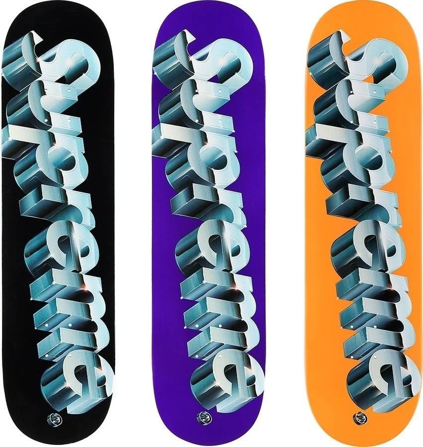 Supreme Supreme Chrome Logo Skateboard Black SS20 Skate Deck NEW Size ONE SIZE - 3 Thumbnail