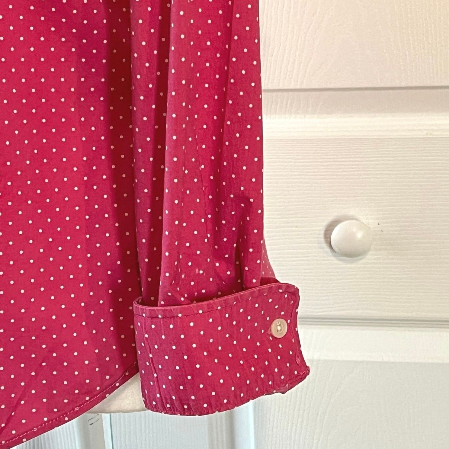 L.L. Bean LL Bean Small pink polka dot top long sleeved shirt, button Size S / US 4 / IT 40 - 7 Thumbnail