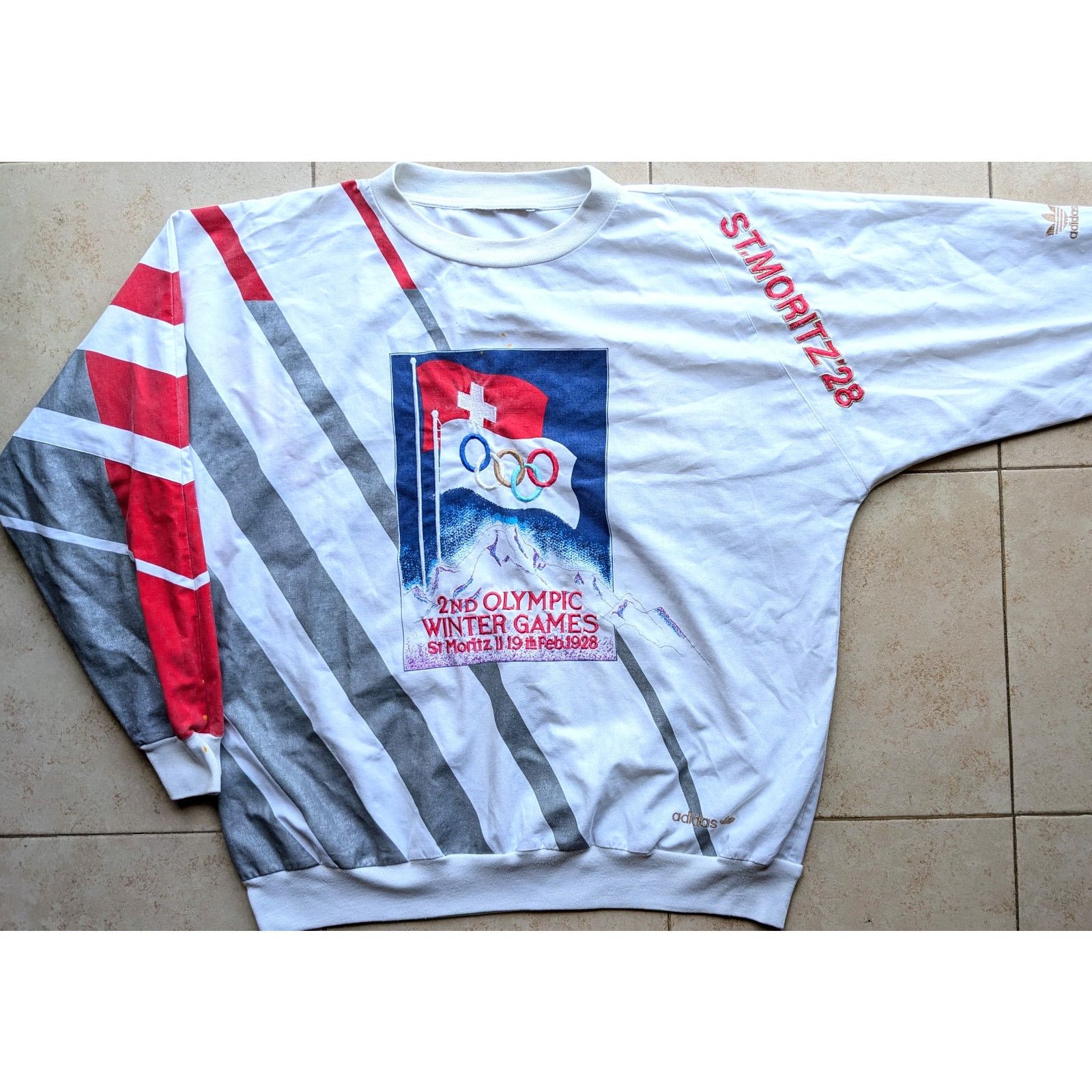 Adidas × USA Olympics Winter Olympic ADIDAS 90s 1928 St Moritz 1960 sweat XL vtg Size US XL / EU 56 / 4 - 3 Thumbnail