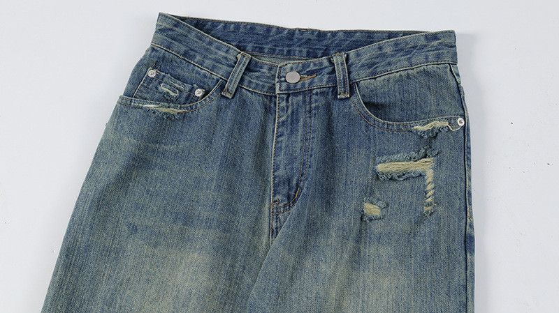Jean High street washed distressed flared jeans for men Size US 32 / EU 48 - 3 Thumbnail