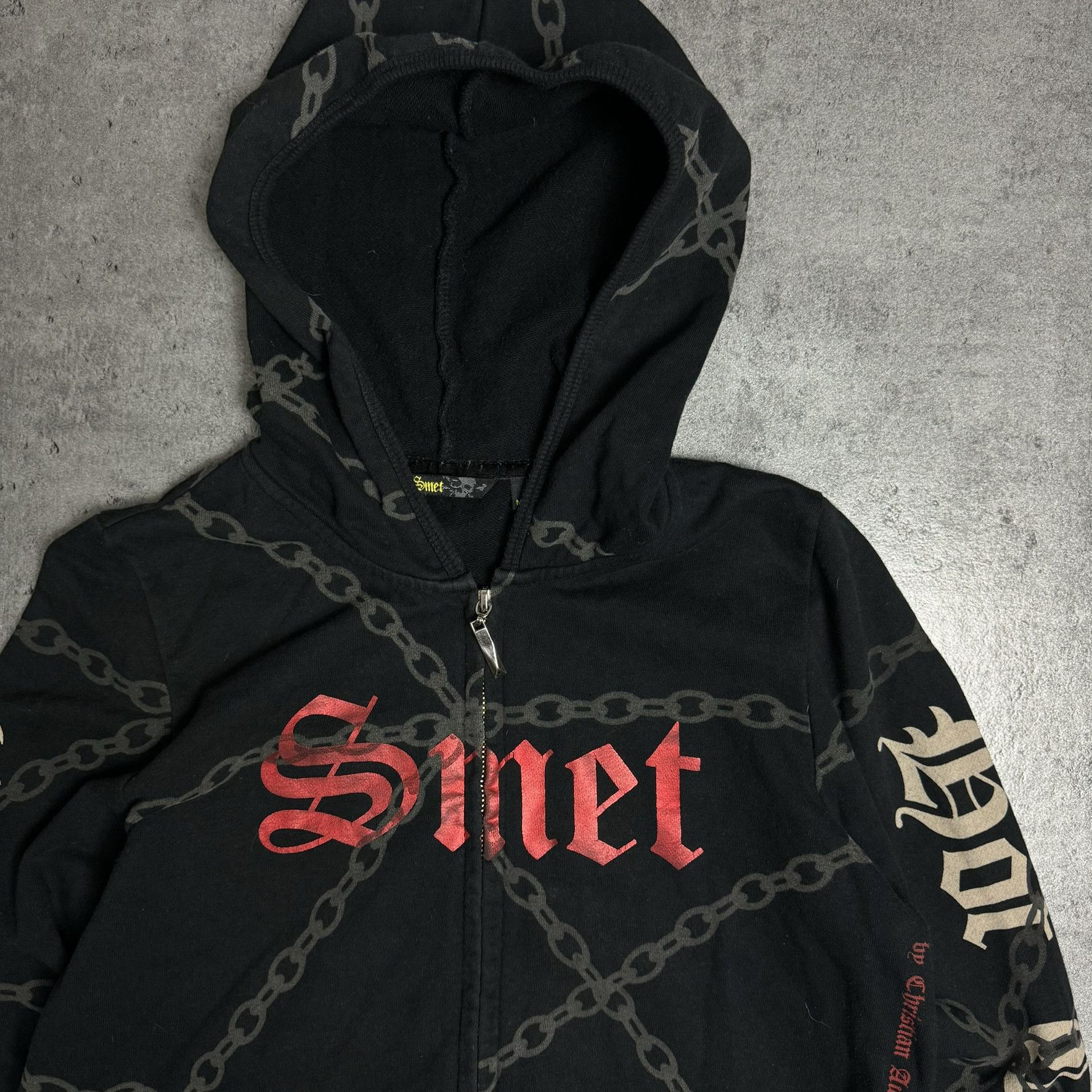 Christian Audigier × Ed Hardy × Vintage VINTAGE SMET ZIP HOODIE Y2K BY CHRISTIAN AUDIGIER Size US M / EU 48-50 / 2 - 3 Thumbnail