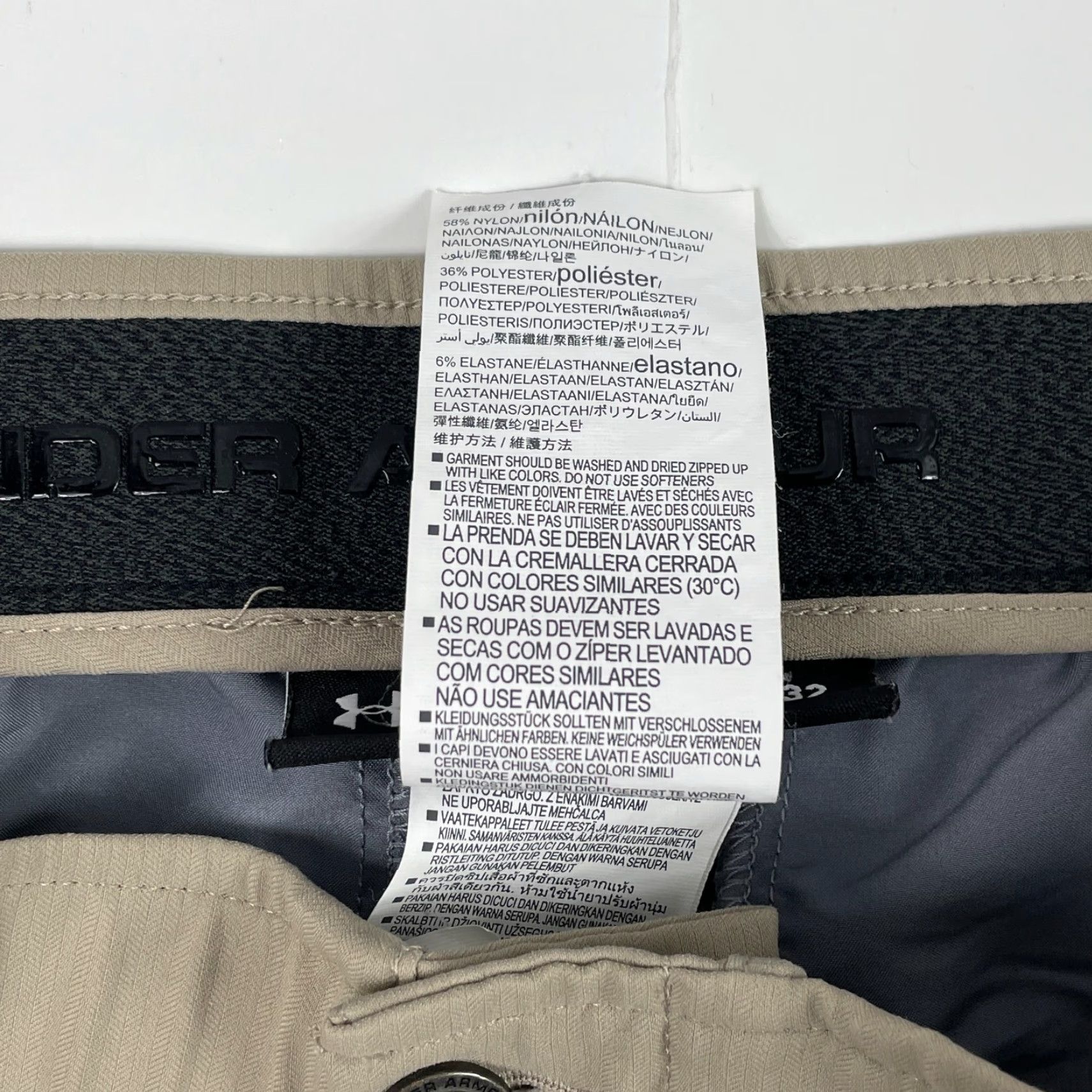 Under Armour Under Armour Pants Mens 32 x 32 Beige Golf Straight Leg Outdoors Stretch Pants mens 32 Beige Golf Straight Leg Size US 32 / EU 48 - 7 Thumbnail