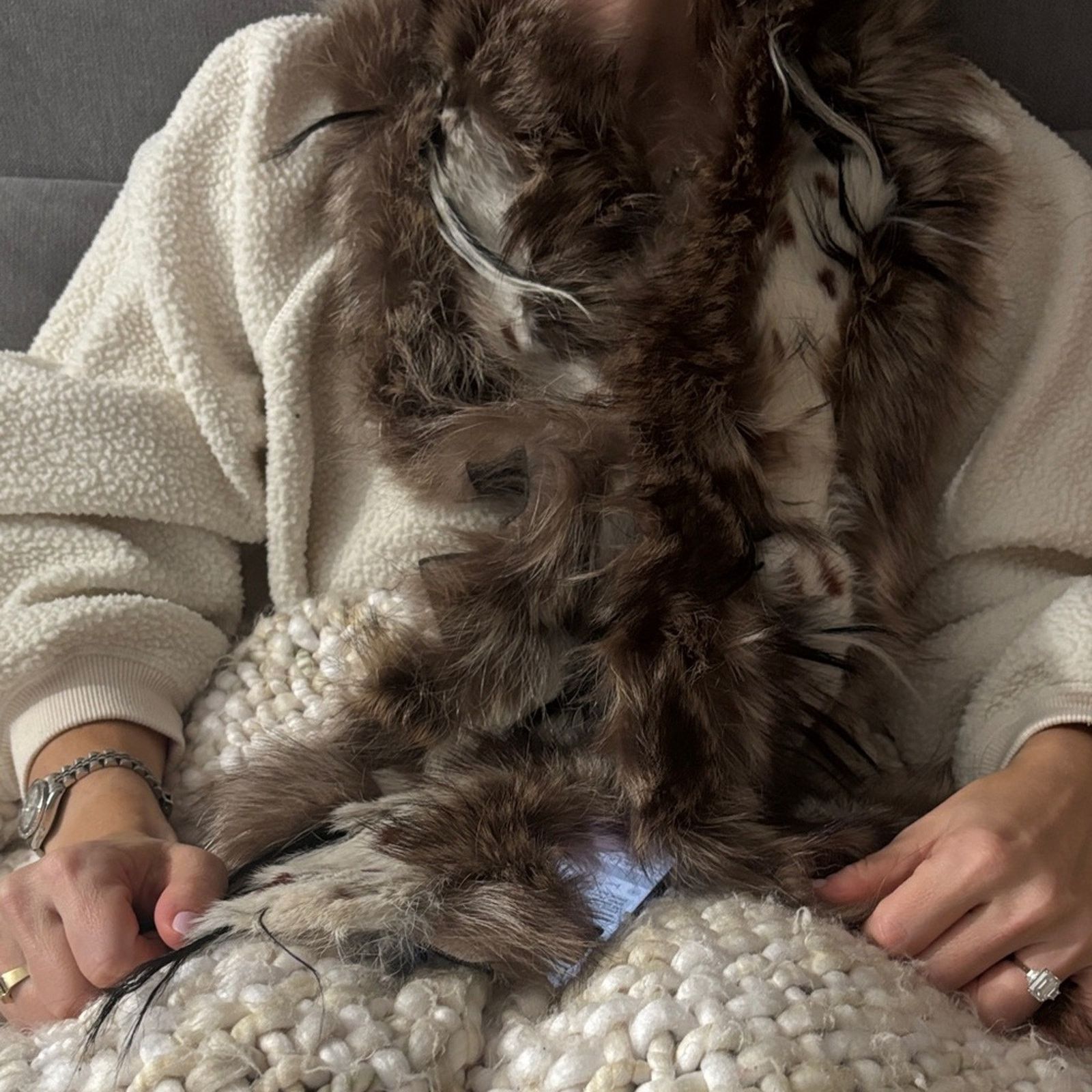 Gianfranco Ferre NWT Gianfranco Ferré Real Fur Collar Scarf Size ONE SIZE - 10 Thumbnail