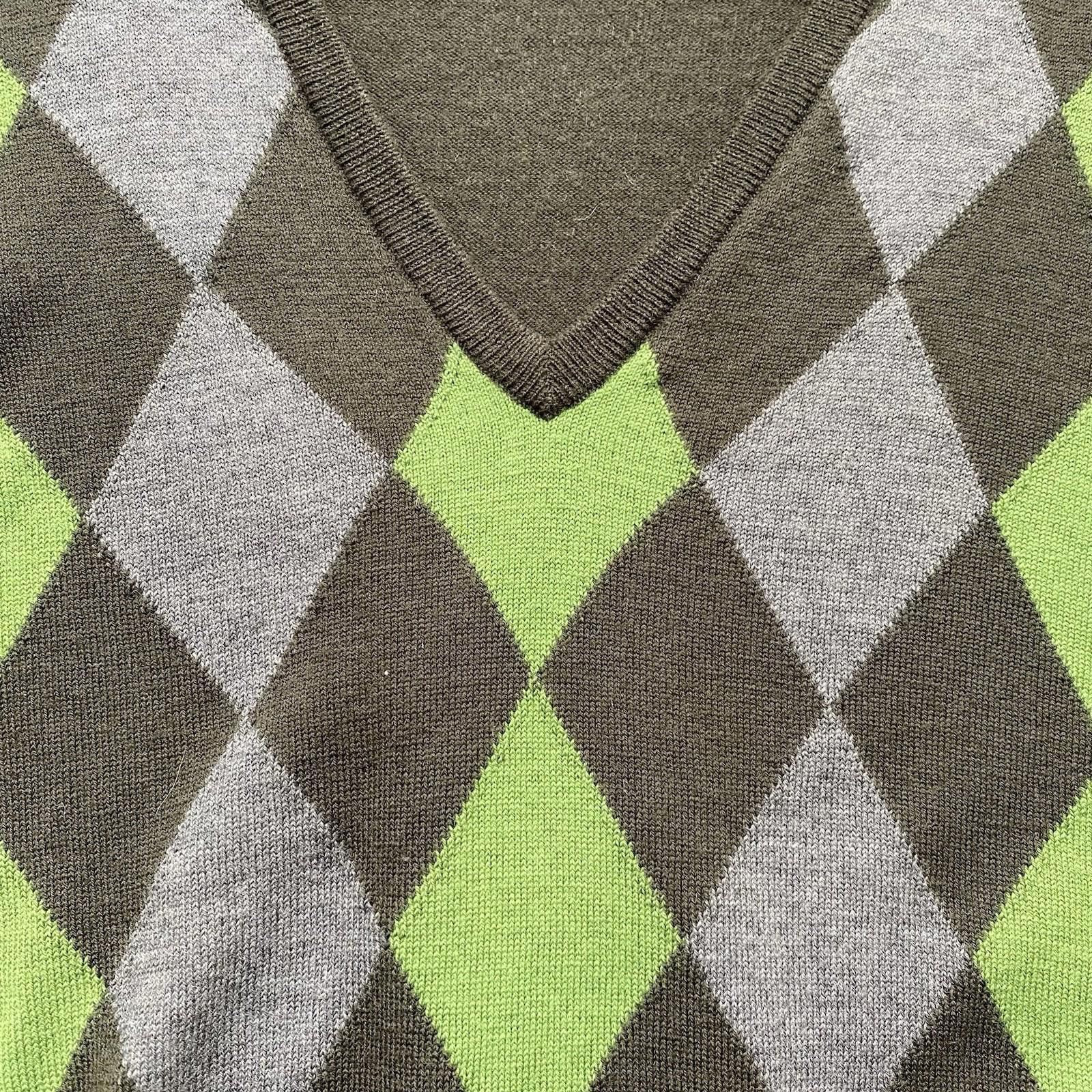 Prada Prada Women’s Argyle 100% Wool Sweater Size 42 Size M / US 6-8 / IT 42-44 - 3 Thumbnail