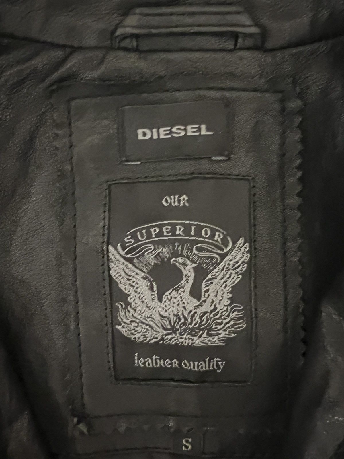 Hedi Slimane Vintage Black Leather Diesel Biker Jacket Size US S / EU 44-46 / 1 - 4 Thumbnail