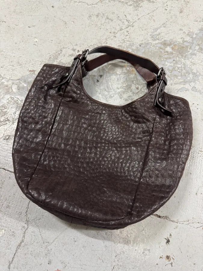 Givenchy 2000s Givenchy Hobo Brown Grained Handle Bag Size ONE SIZE - 4 Thumbnail