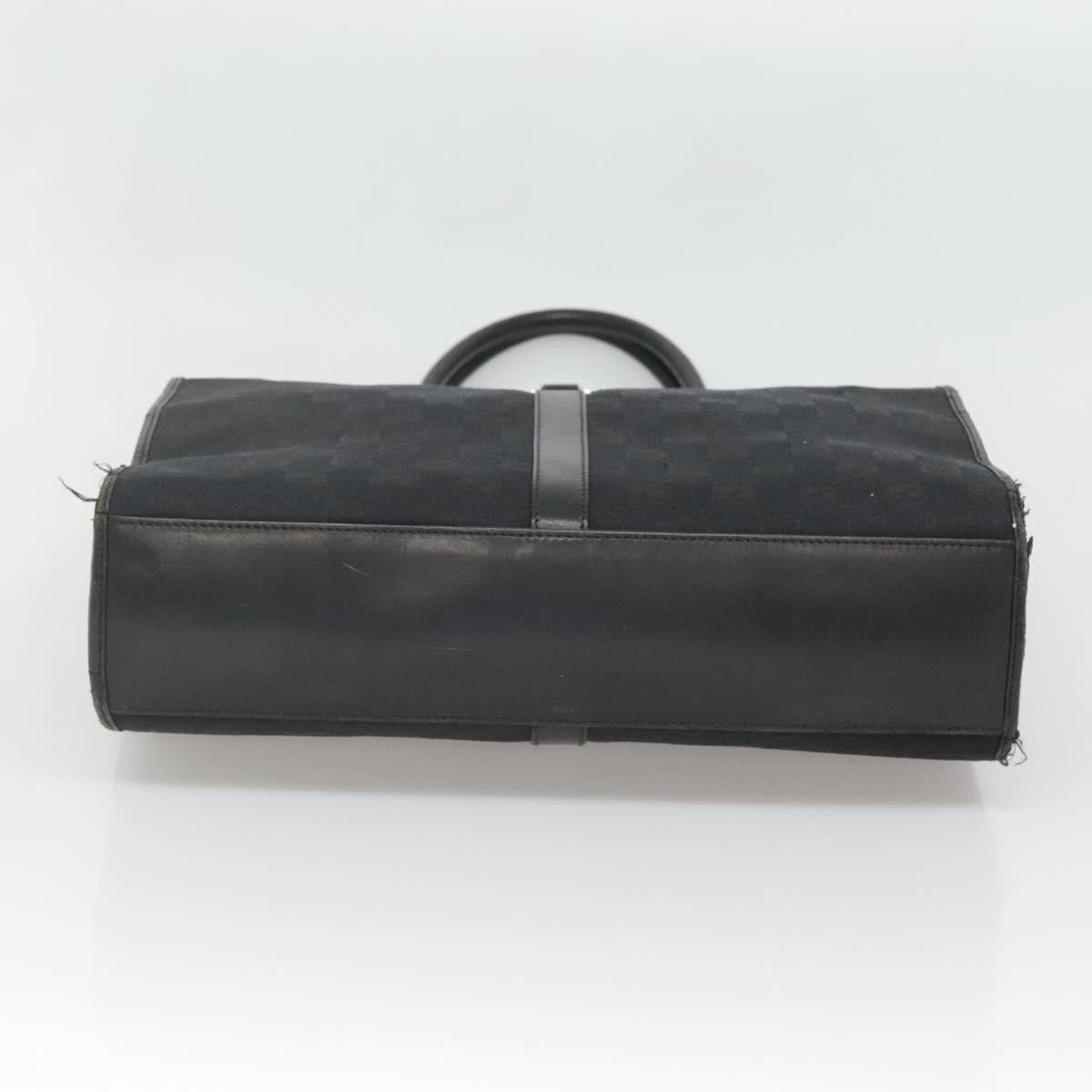 GUCCI GG Canvas Jackie Tote Bag Black Silver 002 1064 002