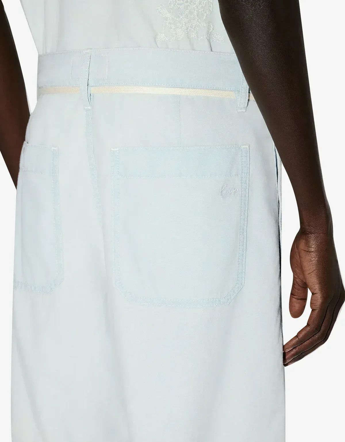Kenzo Kenzo Blue Stone Bleach Chambray Short Size US 34 / EU 50 - 5 Thumbnail