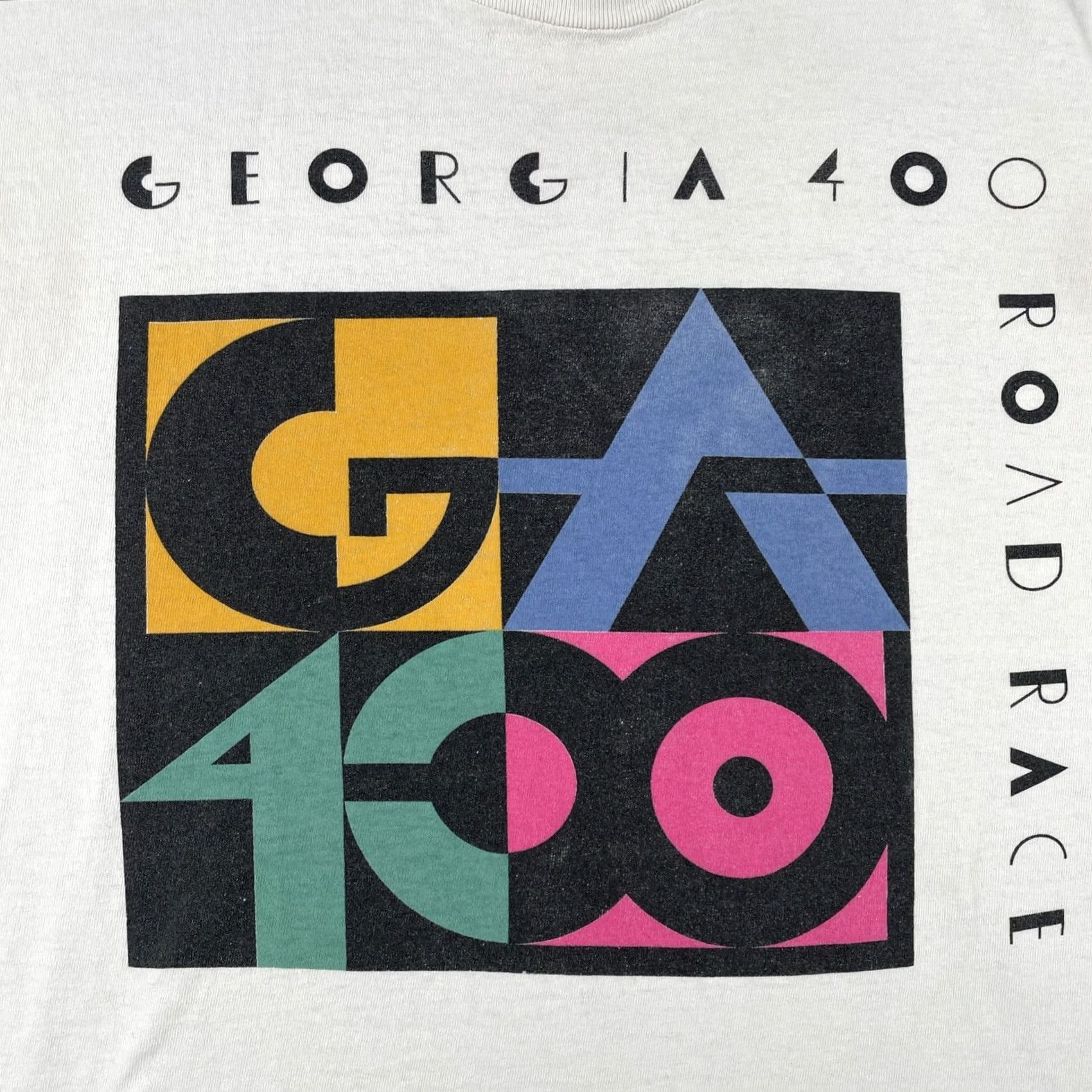 Nike VINTAGE Nike L White Shirt Mens 90s Georgia 400 Road Race 1993 Nike Town Atlanta Made In USA Size US L / EU 52-54 / 3 - 3 Thumbnail