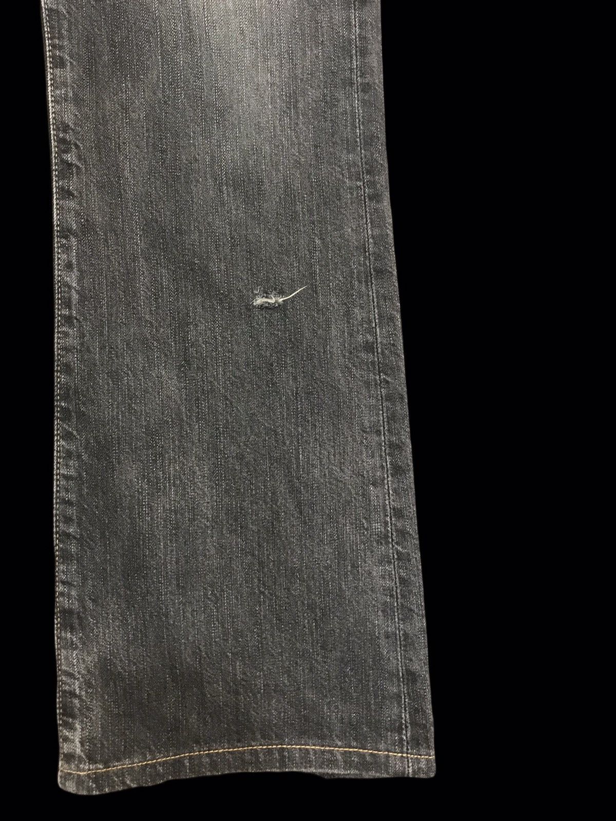 Edwin 💥BOOTCUT💥ARCHIVAL EDWIN REBEL BLACK DISTRESSED DENIM F256 Size US 29 - 6 Thumbnail