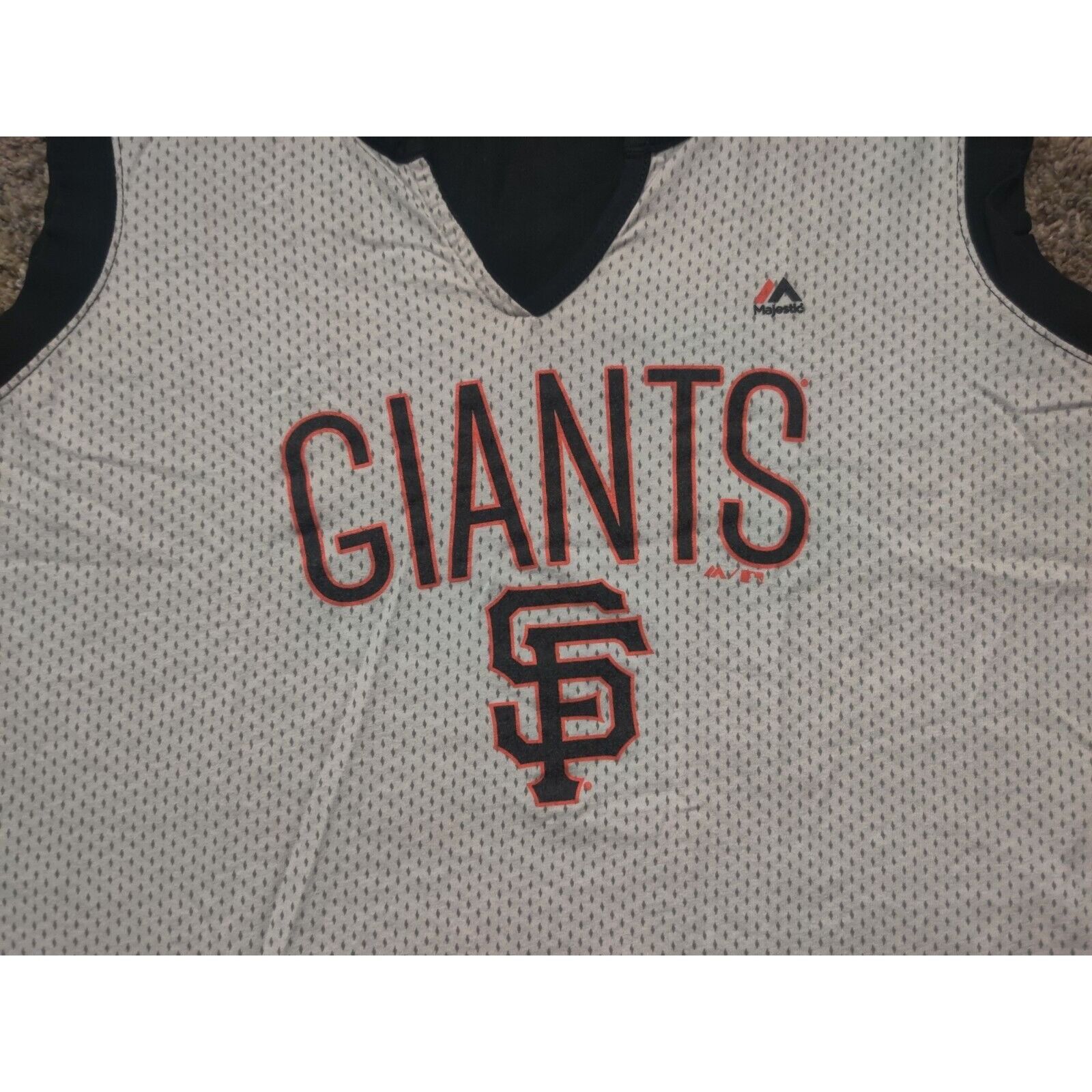 Majestic San Francisco Giants Shirt Adult Mens 2XL White Spell Out Size US XXL / EU 58 / 5 - 2 Thumbnail