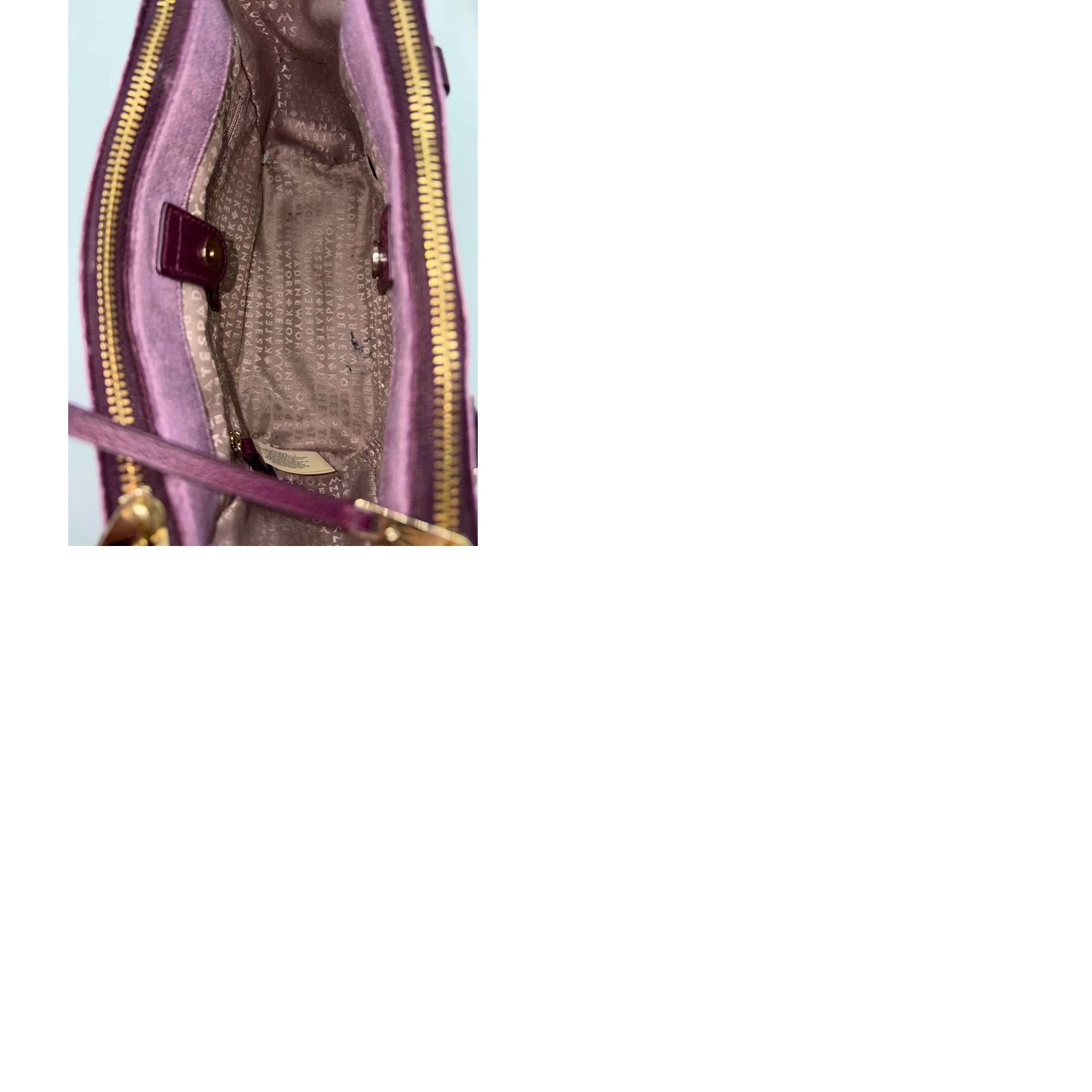 Vintage Kate Spade Purple Shoulder Bag Size ONE SIZE - 9 Thumbnail