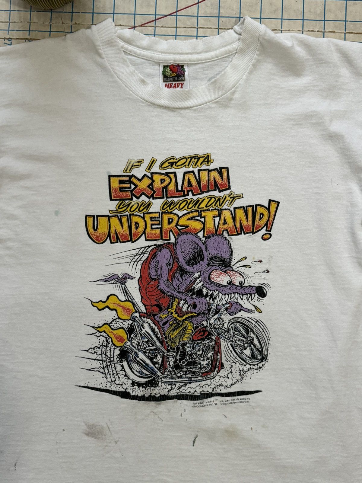 Vintage Vintage Rat Fink Hot Rod Graphic Tee With Wear Large Size US L / EU 52-54 / 3 - 6 Thumbnail
