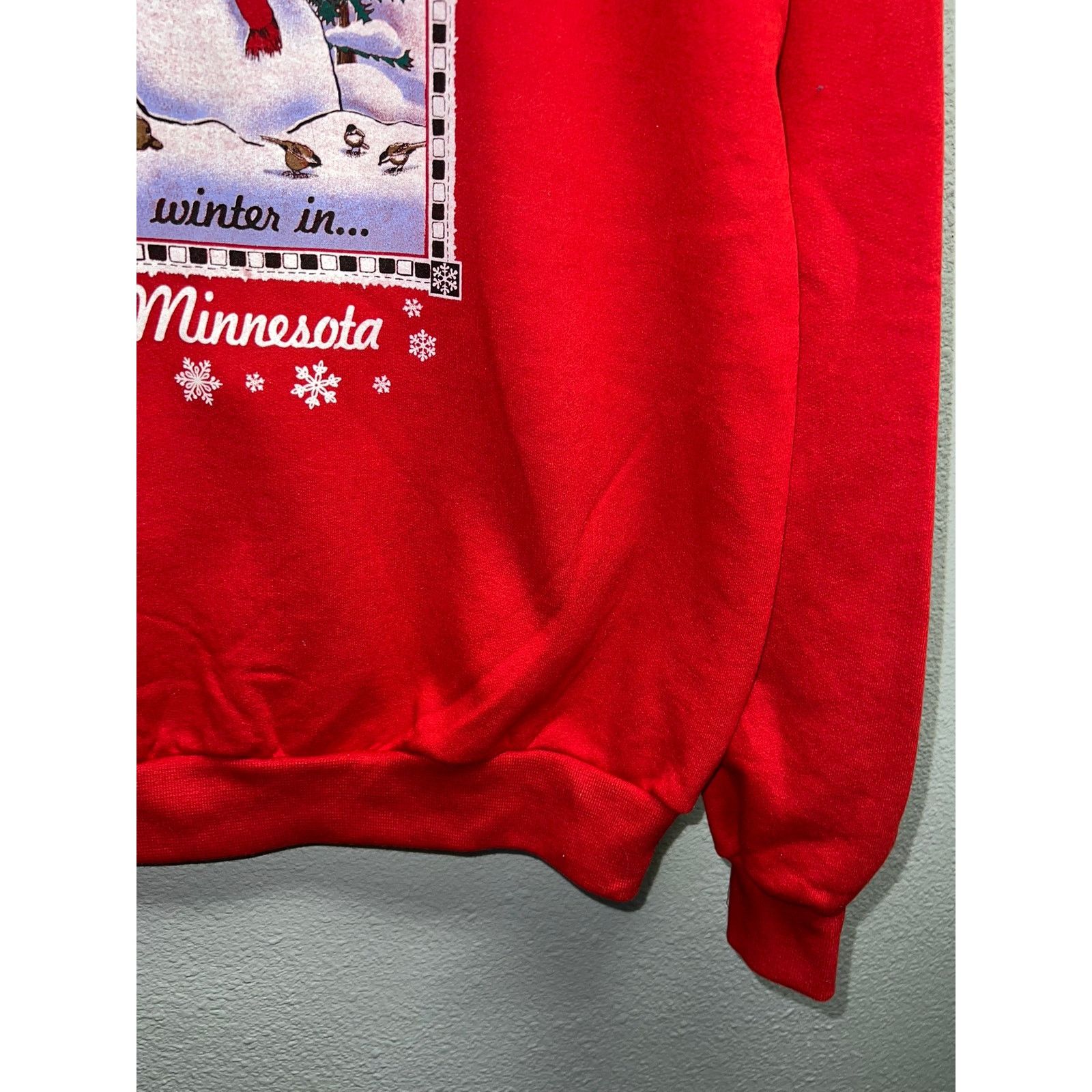 Jerzees Vintage Winter Sweatshirt In Minnesota Snow Crewneck VTG 90s Size US L / EU 52-54 / 3 - 5 Thumbnail
