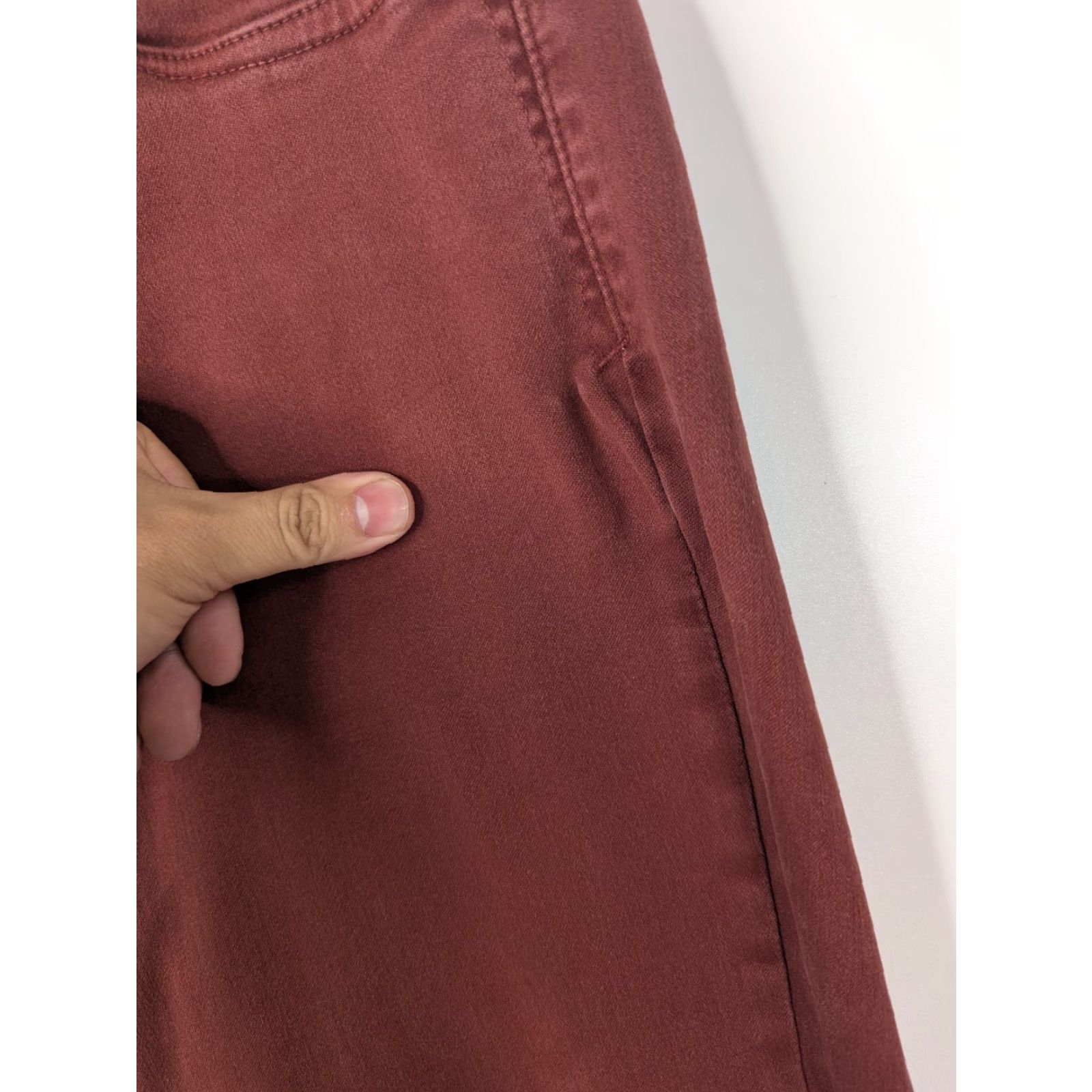 NYDJ NYDJ Leggings Women 10 Maroon Lift Tuck Technology Comfort Stretch Pockets Slimming Casual Workwear Size 32" / US 10 / IT 46 - 5 Thumbnail