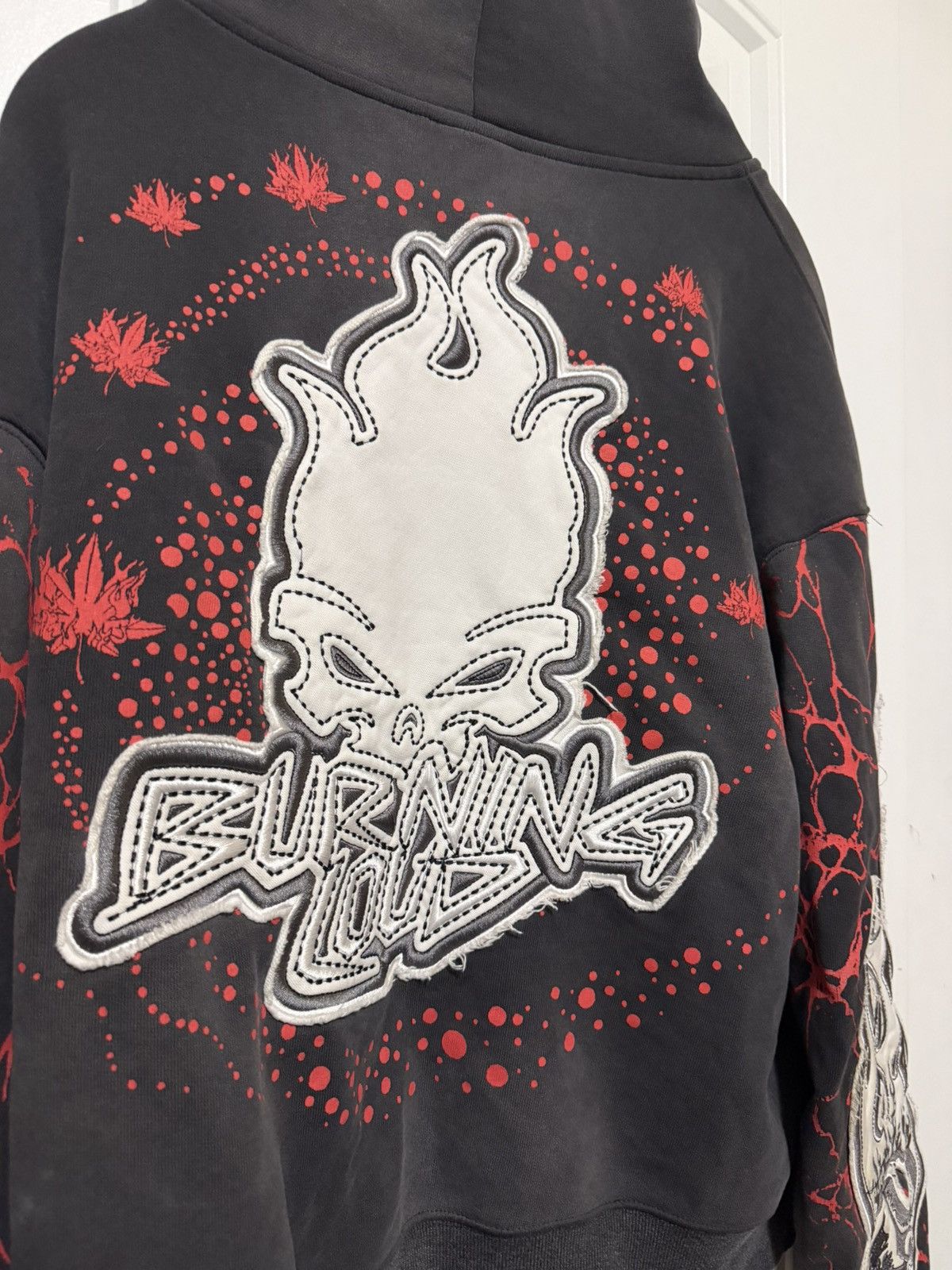 Other Burning Loud skull hoodie patchwork Size US M / EU 48-50 / 2 - 8 Thumbnail