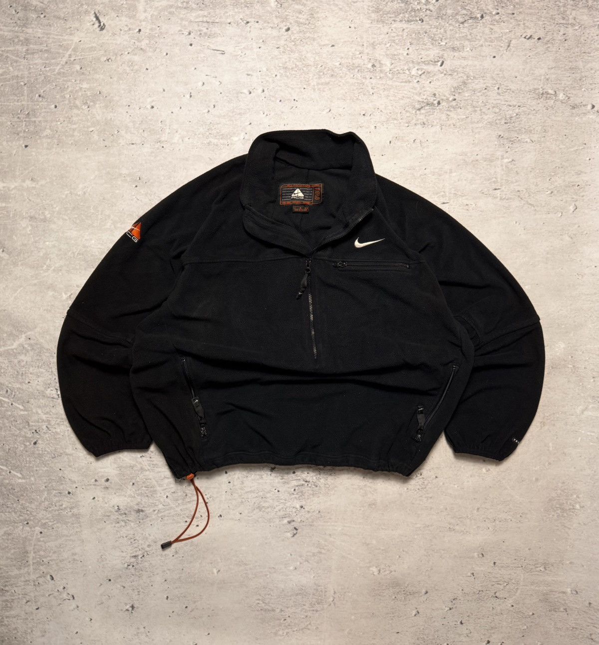 Nike × Nike ACG × Vintage NIKE ACG VINTAGE CENTER LOGO OVERSIZE BOXY 1/3 ZIP HOODIE Size US L / EU 52-54 / 3 - 1 Thumbnail