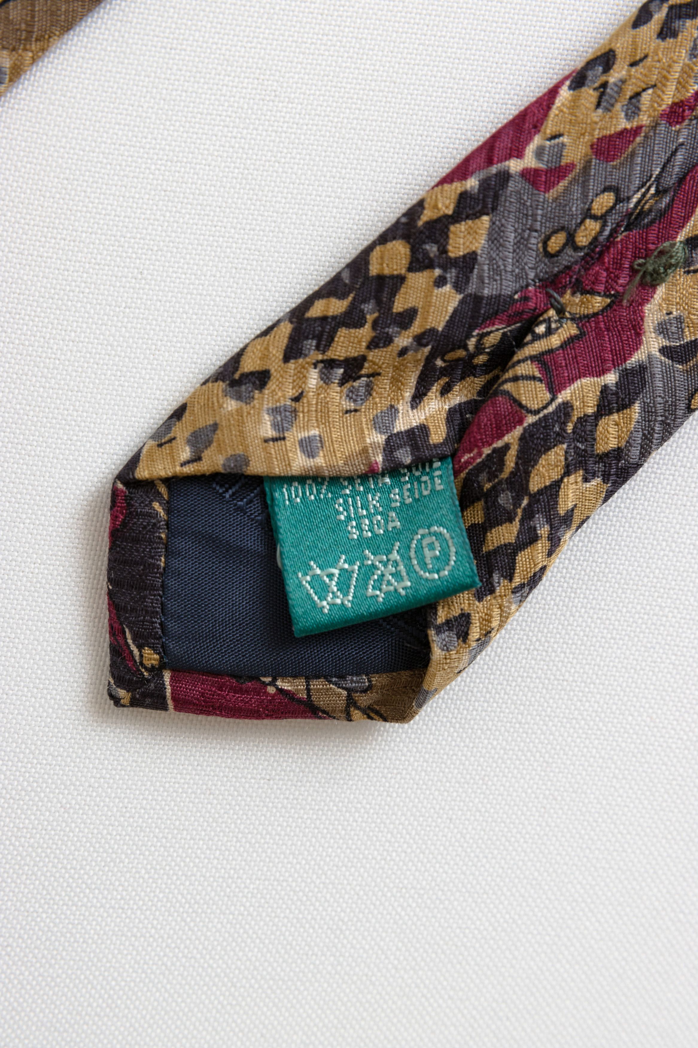 Boglioli Bolgheri made in Italy Tie abstract pattern silk necktie 020 Size ONE SIZE - 8 Thumbnail