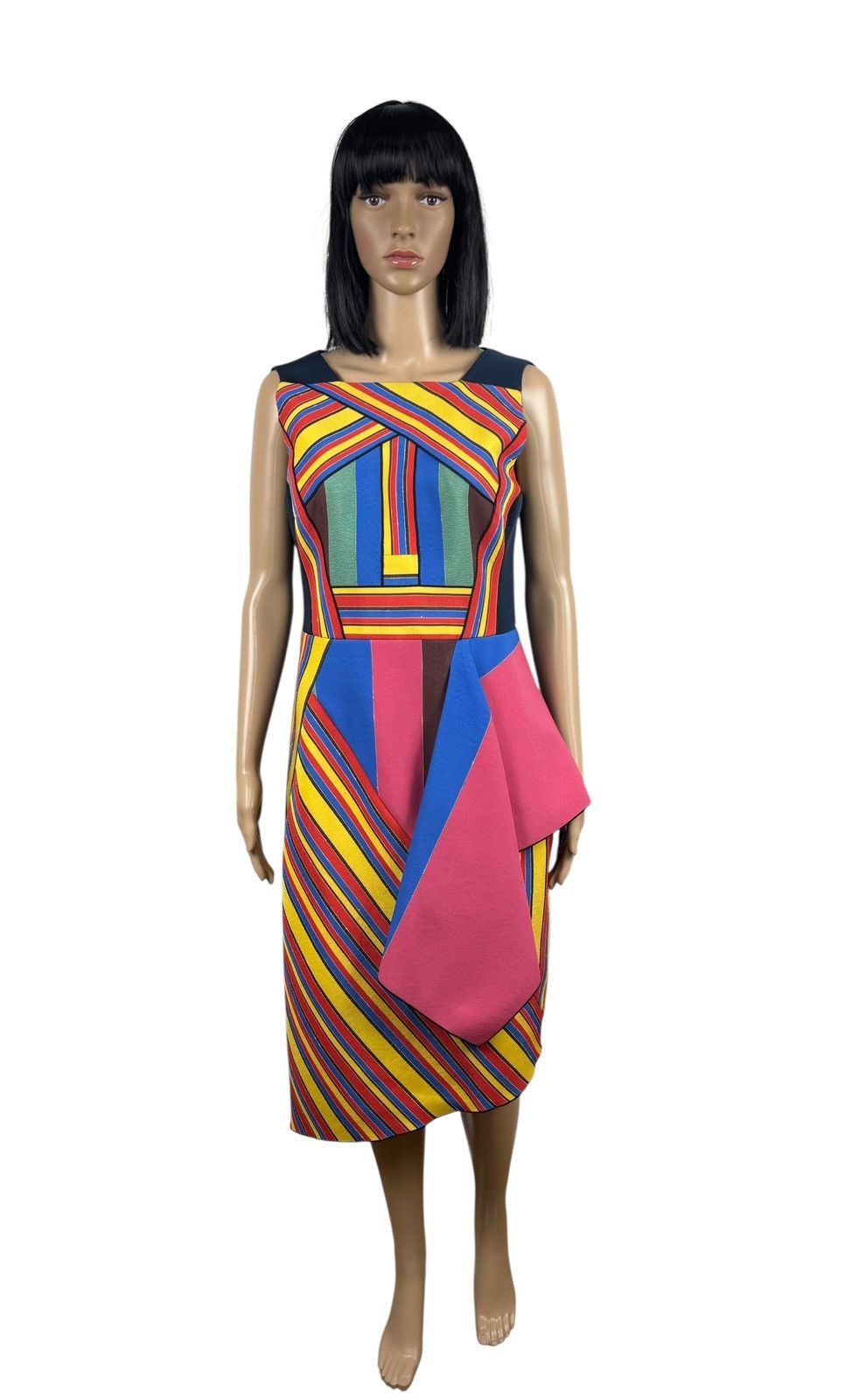Peter Pilotto Peter Pilotto Patterned Dress Multicolor Polyester Silk 14 Size L / US 10 / IT 46 - 1 Thumbnail