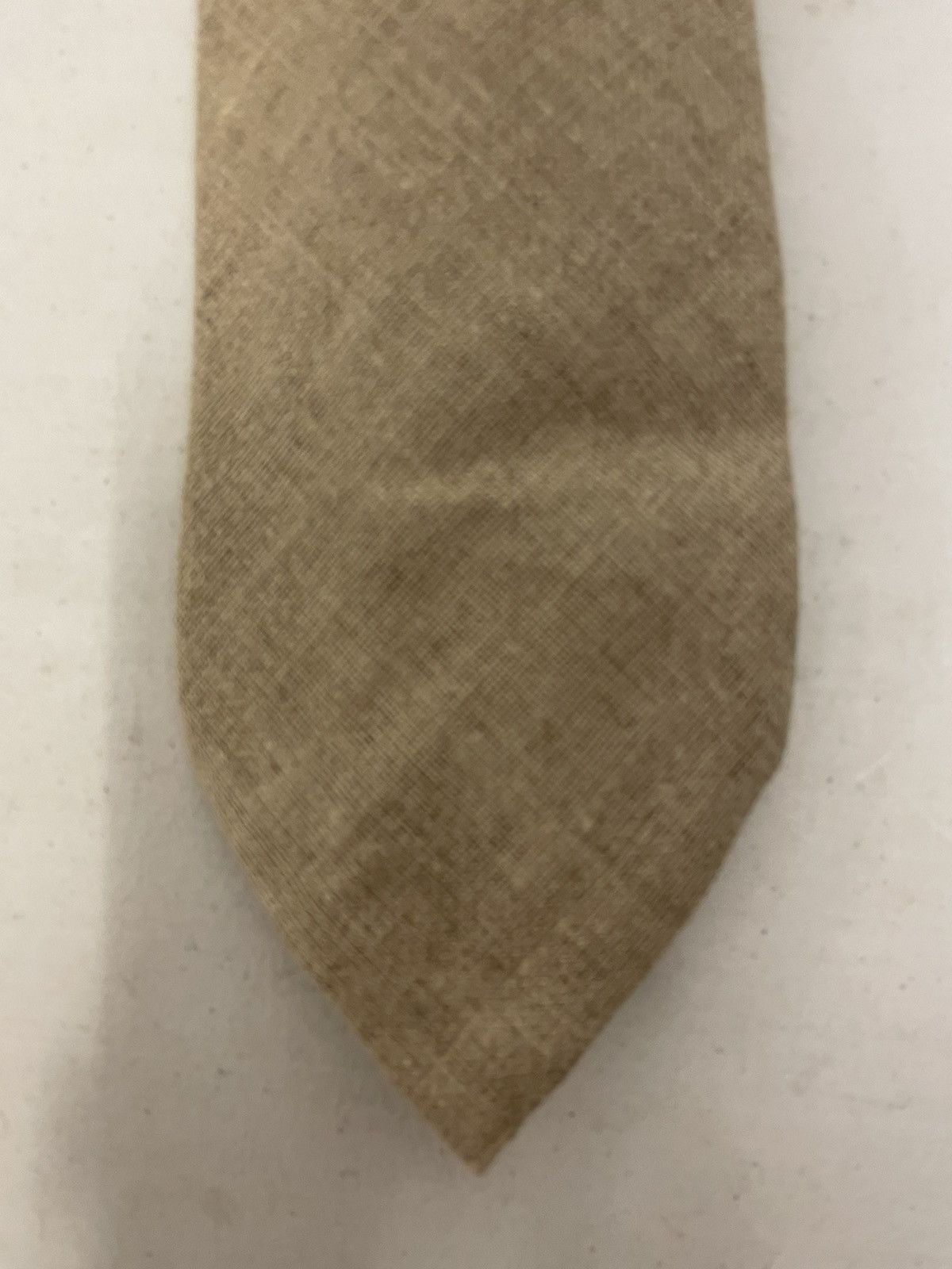 Polo Ralph Lauren × Vintage Solid Print Textured Linen Tie Size ONE SIZE - 2 Thumbnail