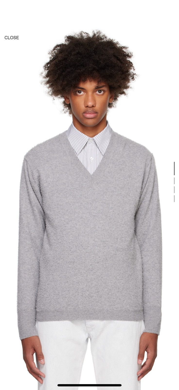 Maison Margiela BNWT - Maison Margiela Pilling Effect V-neck Sweater Size US XL / EU 56 / 4 - 2 Thumbnail