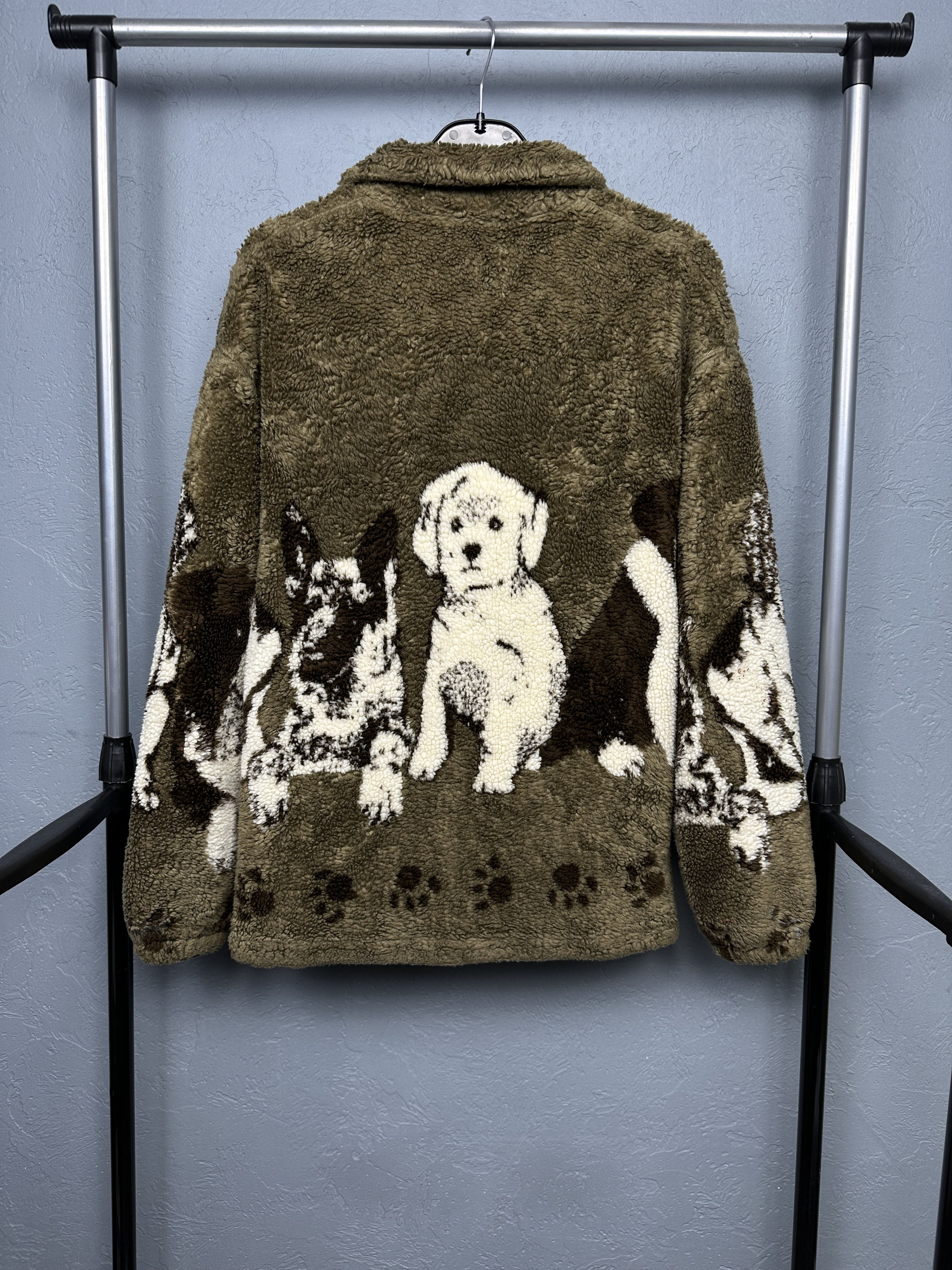 Vintage Vintage Animal DOG Fleece Jacket Size US L / EU 52-54 / 3 - 5 Thumbnail